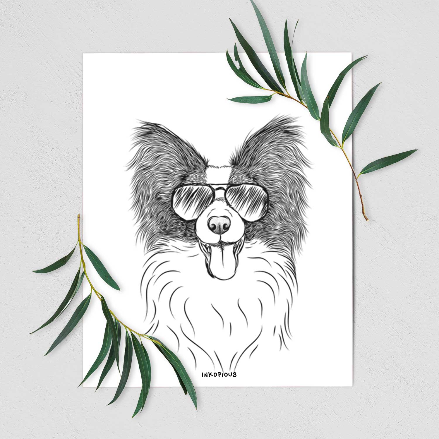 Patrick the Papillon Art Print