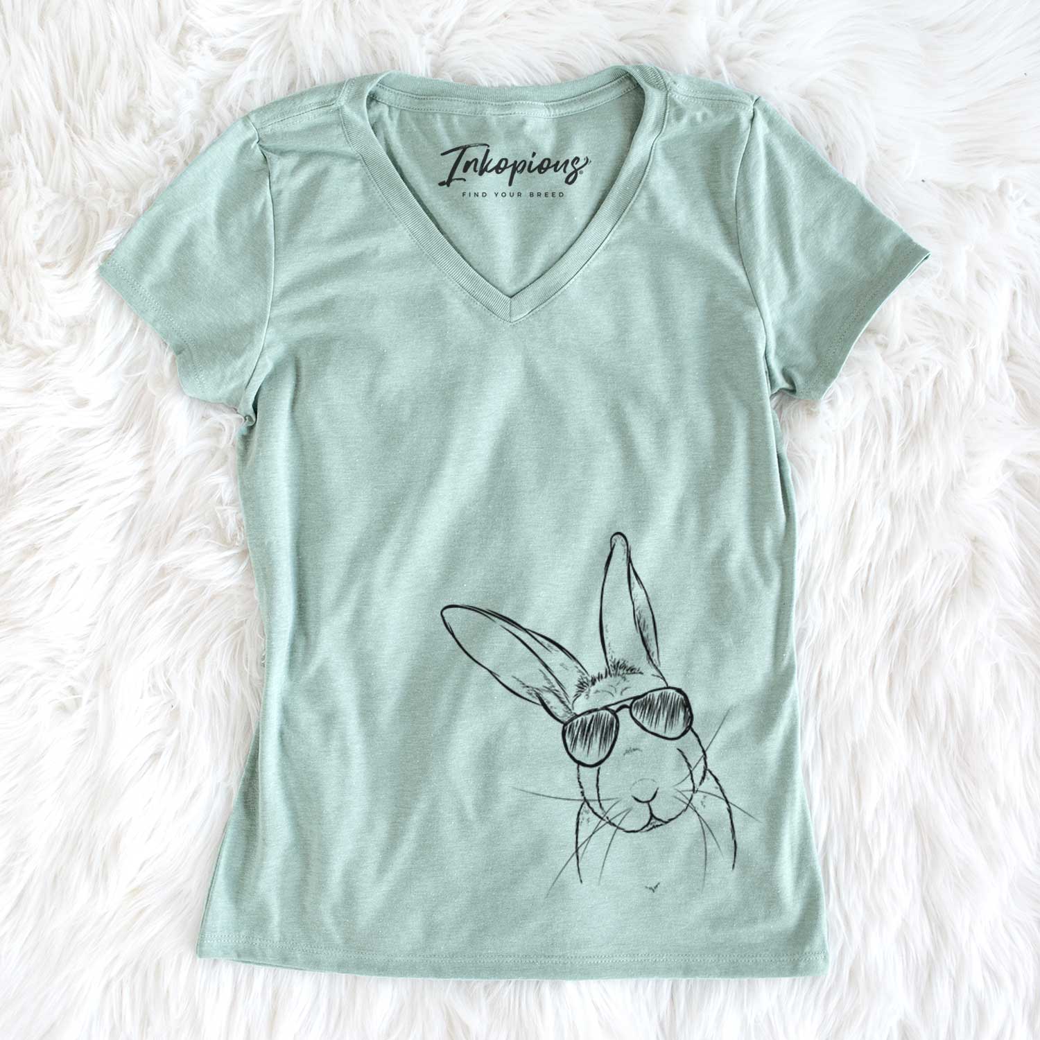 Aviator Penny the Belgian Hare - Women's V-neck Shirt