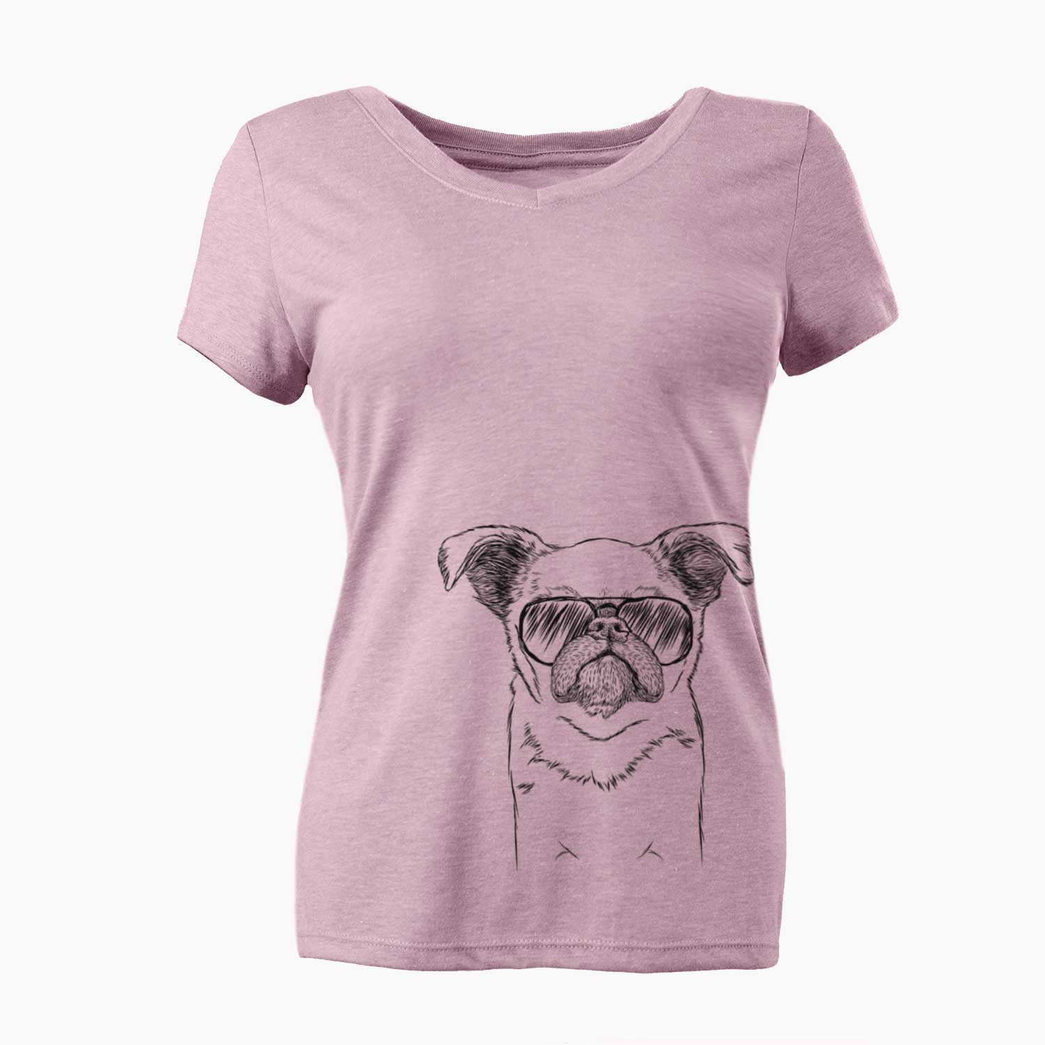 Aviator Petit Penny the Brussels Griffon - Women's V-neck Shirt