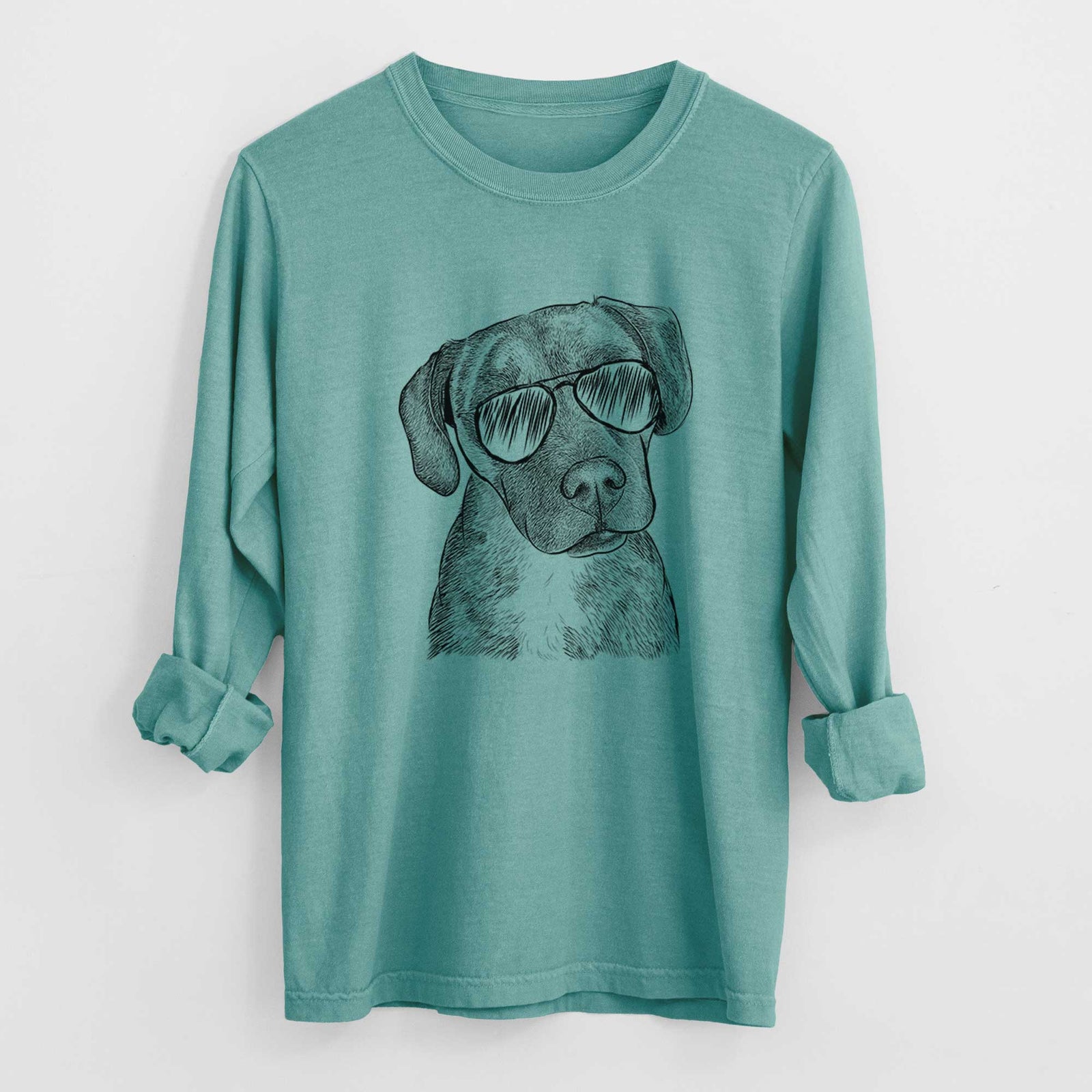 Aviators Peyton Manning the Beagle Bulldog Mix - Heavyweight 100% Cotton Long Sleeve