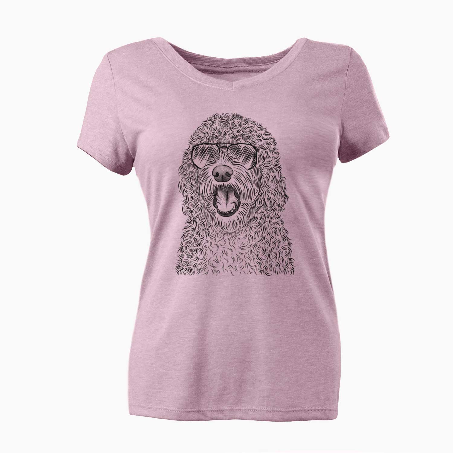 Aviator Phillip the Portuguese Water Dog - Women's V-neck Shirt