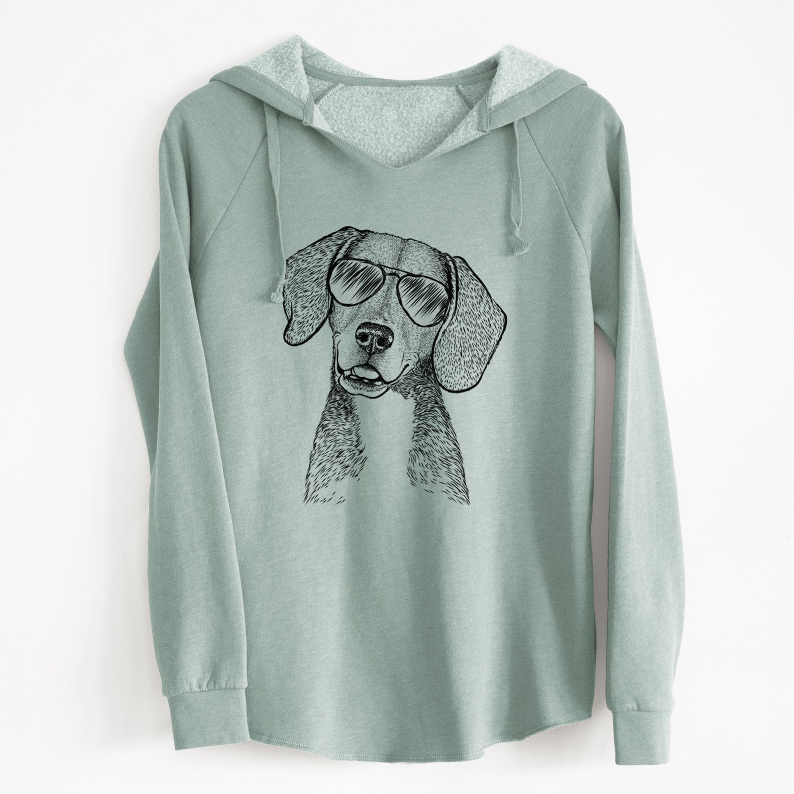 Aviator Piggy the Beagle Mix - Cali Wave Hooded Sweatshirt