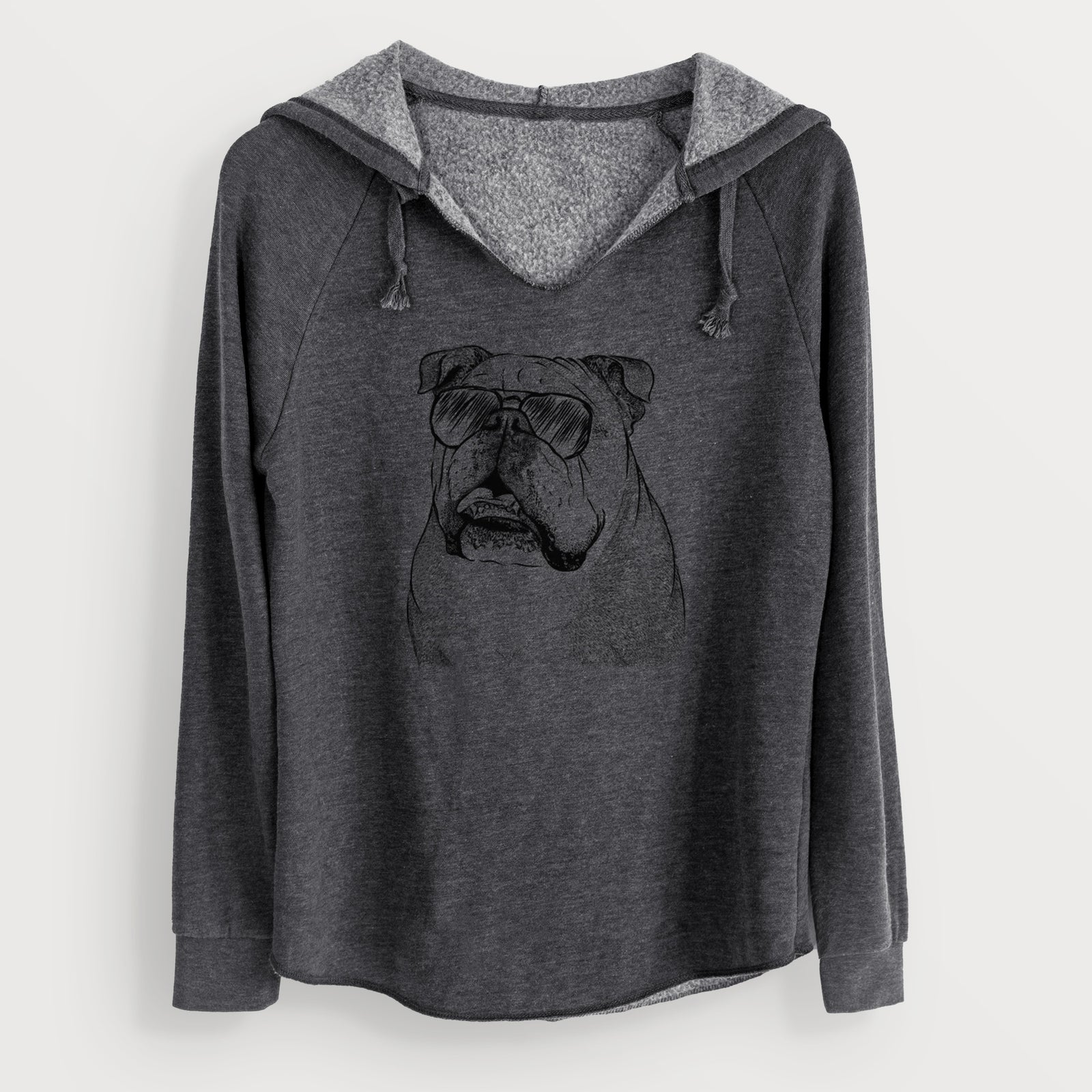 Aviator Piggy the English Bulldog - Cali Wave Hooded Sweatshirt