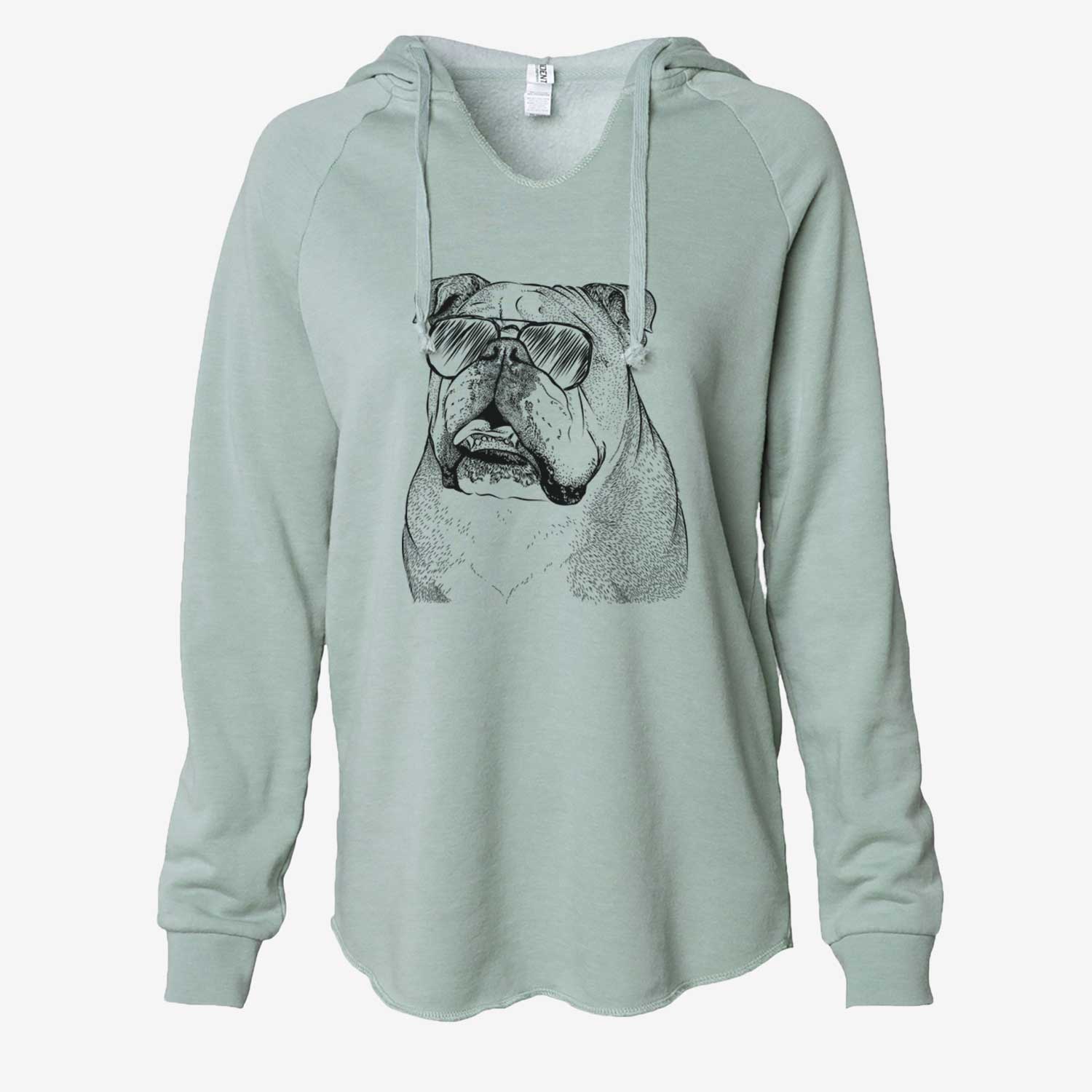 Piggy the English Bulldog - Cali Wave Hooded Sweatshirt