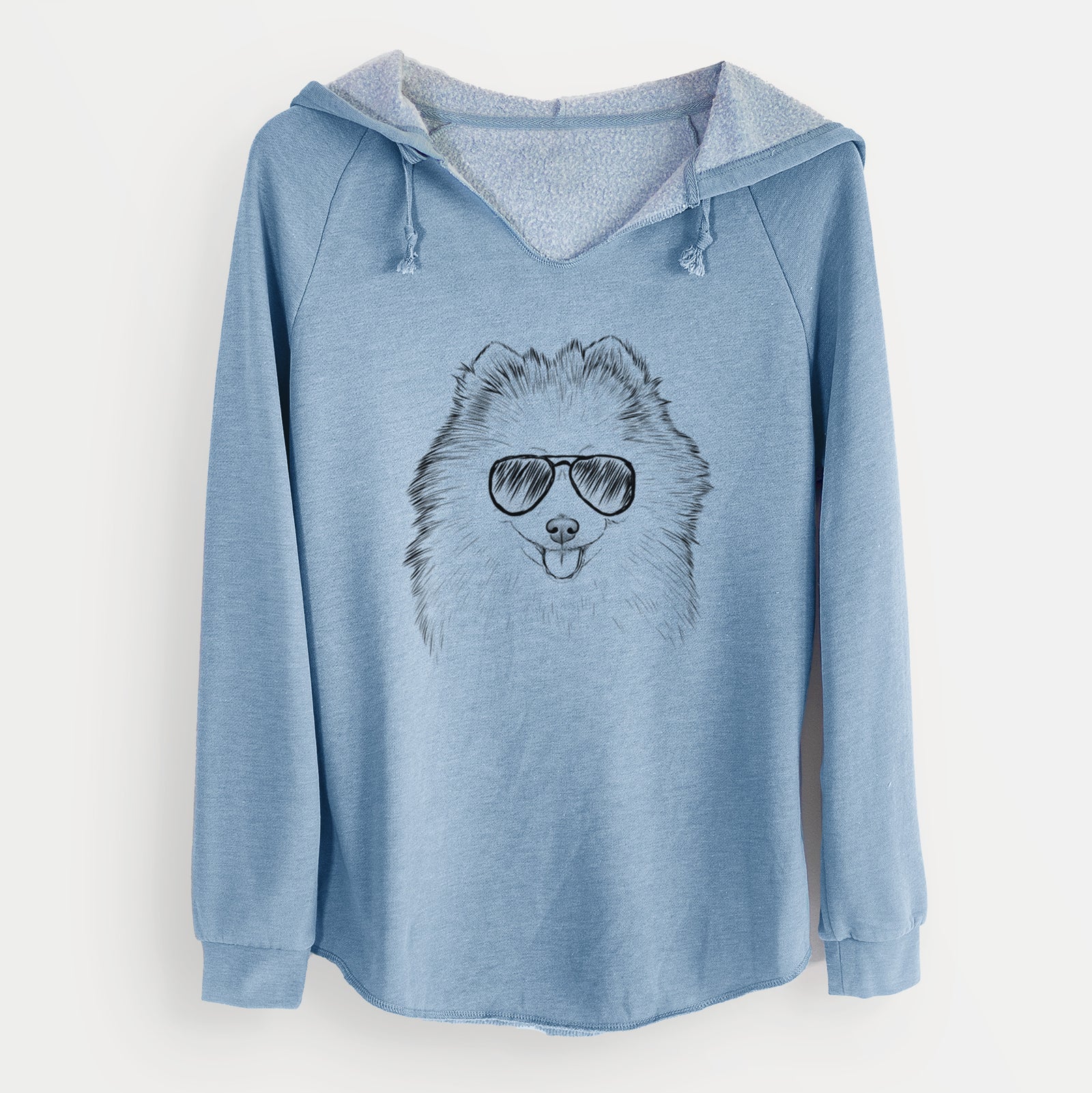Aviator Piper Jo the Pomeranian - Cali Wave Hooded Sweatshirt
