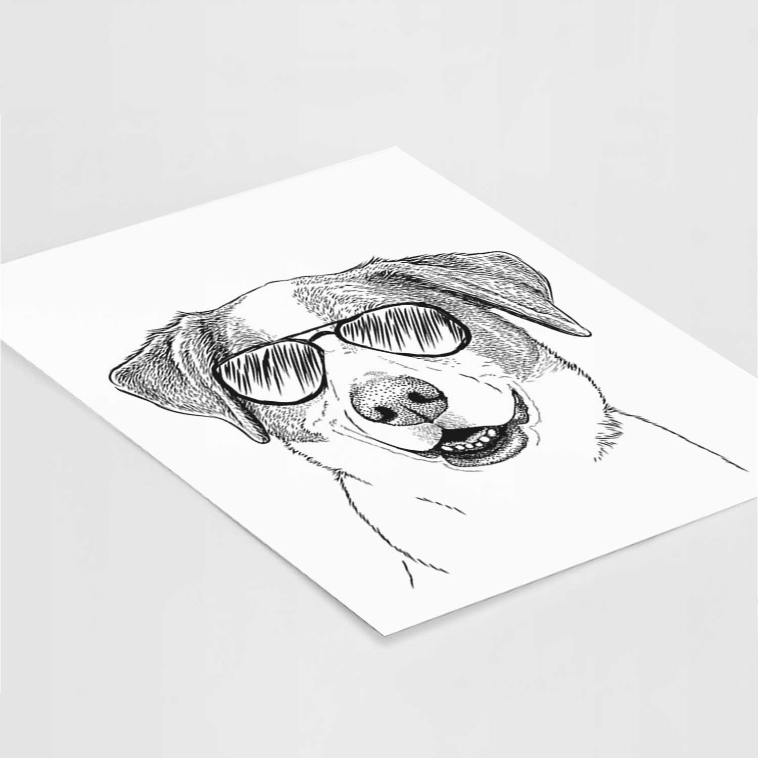 Piper Pilot the Hound Mix Art Print