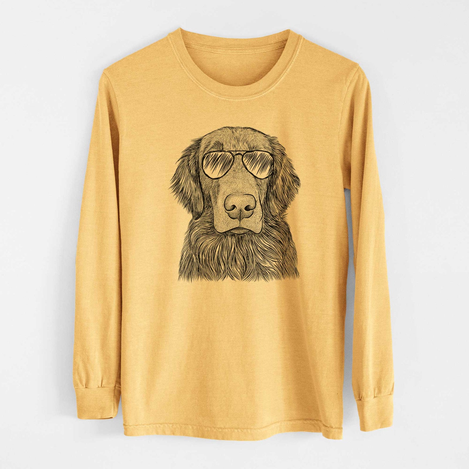 Aviators Pippin the Flat Coated Retriever - Heavyweight 100% Cotton Long Sleeve