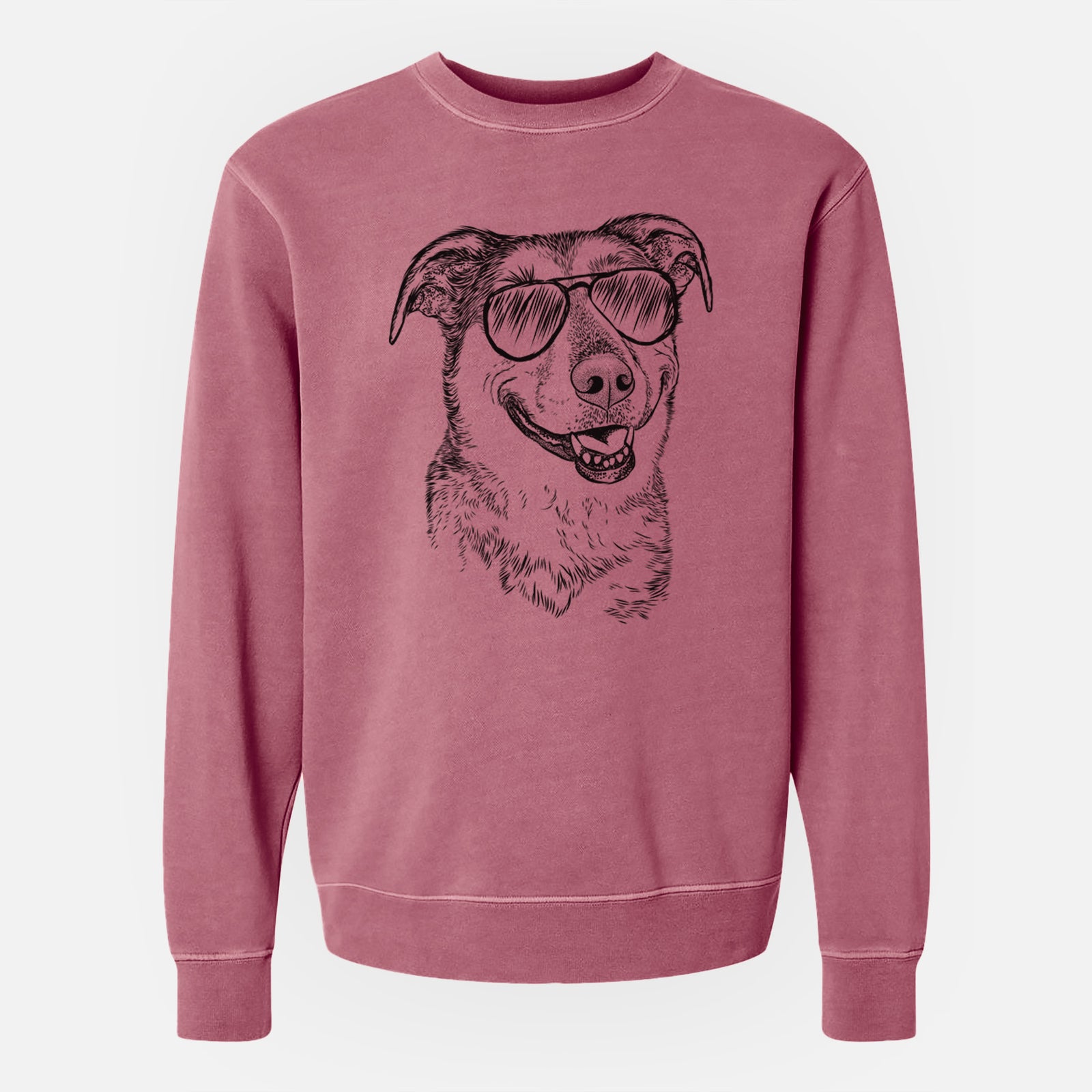 Aviator Pippin the Shepherd Mix - Unisex Pigment Dyed Crew Sweatshirt