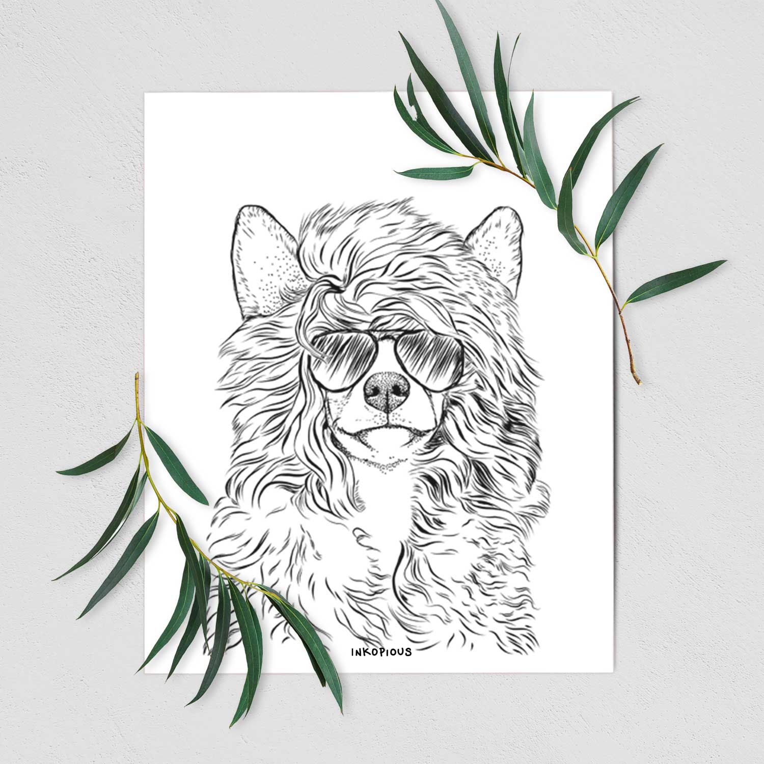 Preston the Powderpuff Chinese Crested Art Print