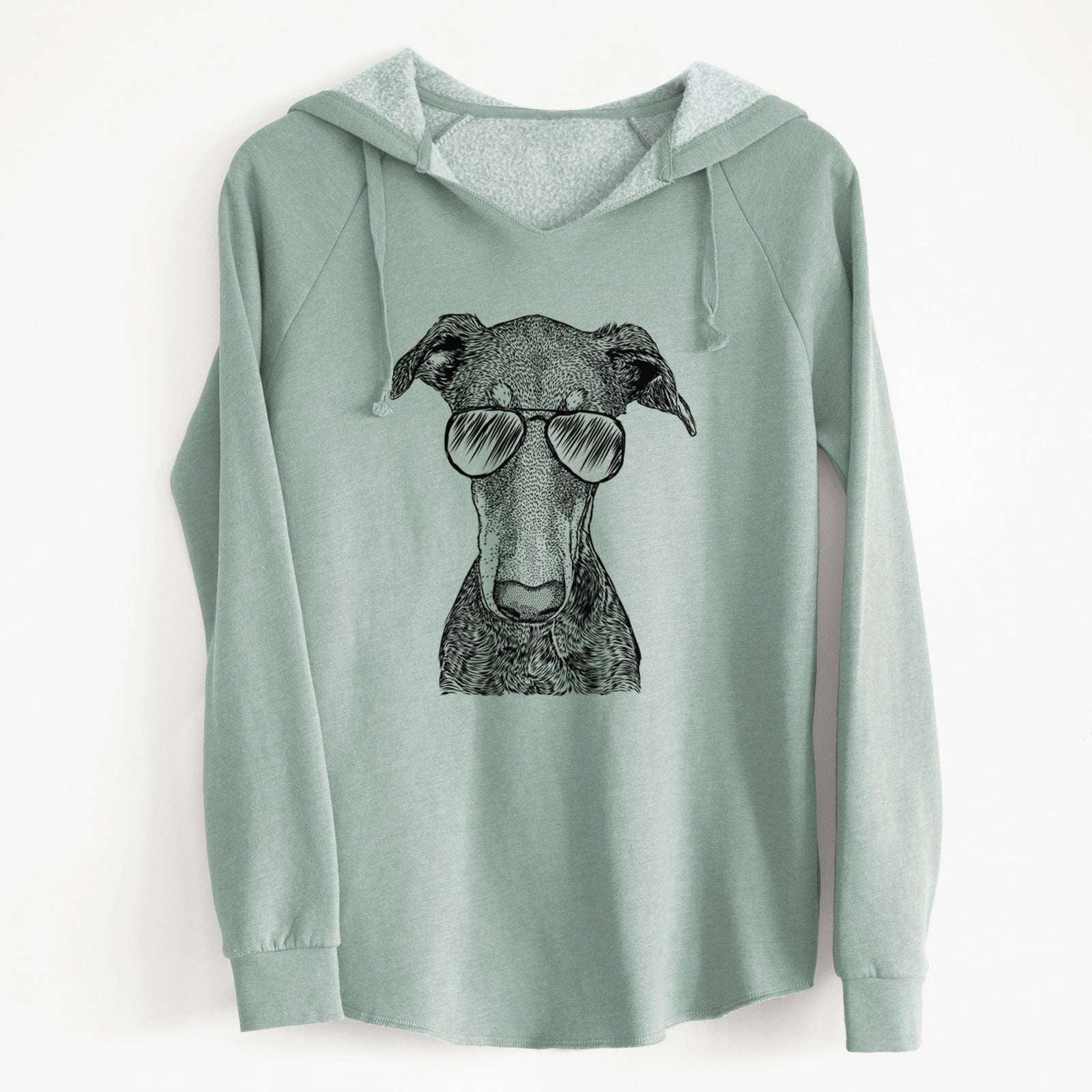 Aviator Princess Fiona the Doberman Pinscher - Cali Wave Hooded Sweatshirt
