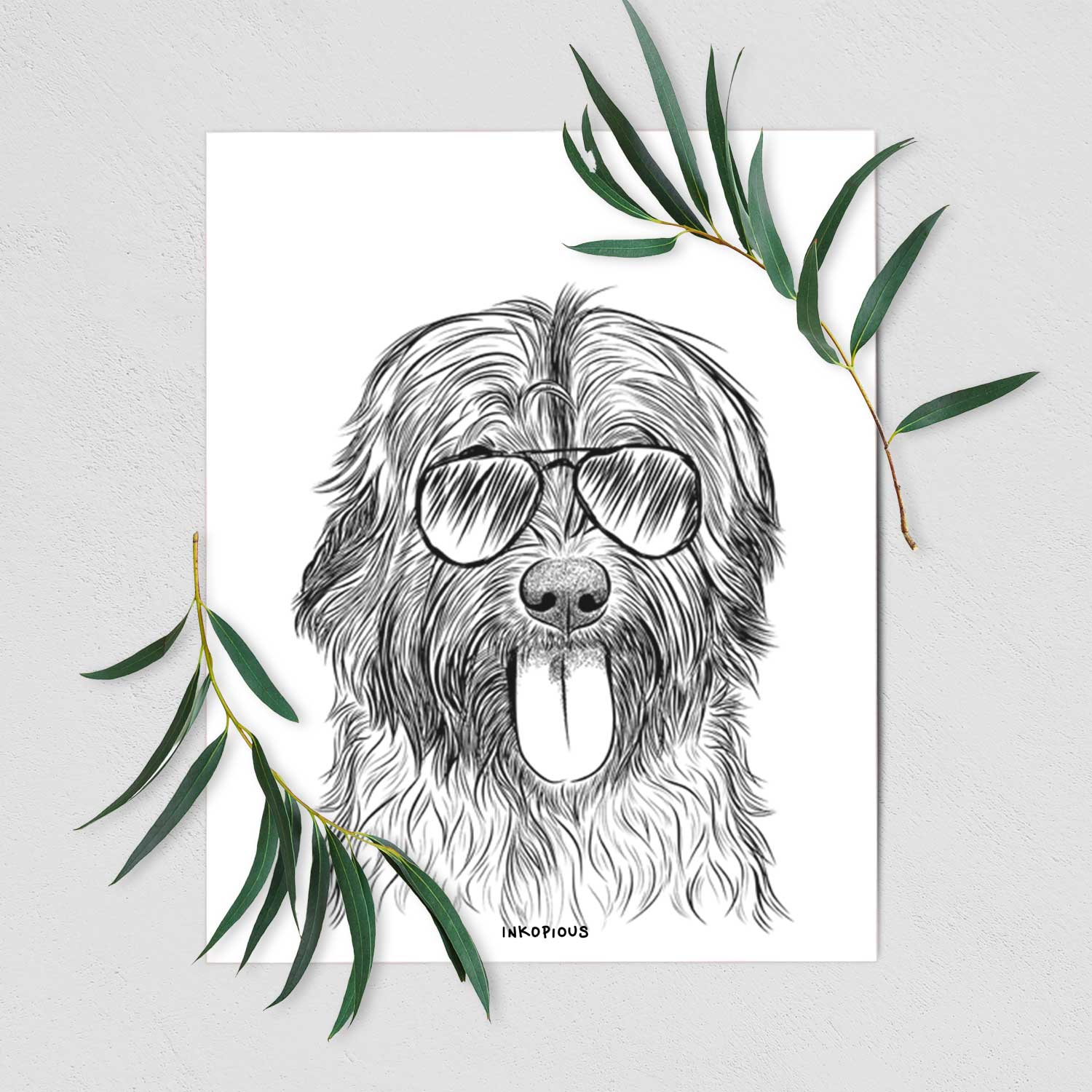 Puig the Catalan Sheepdog Art Print