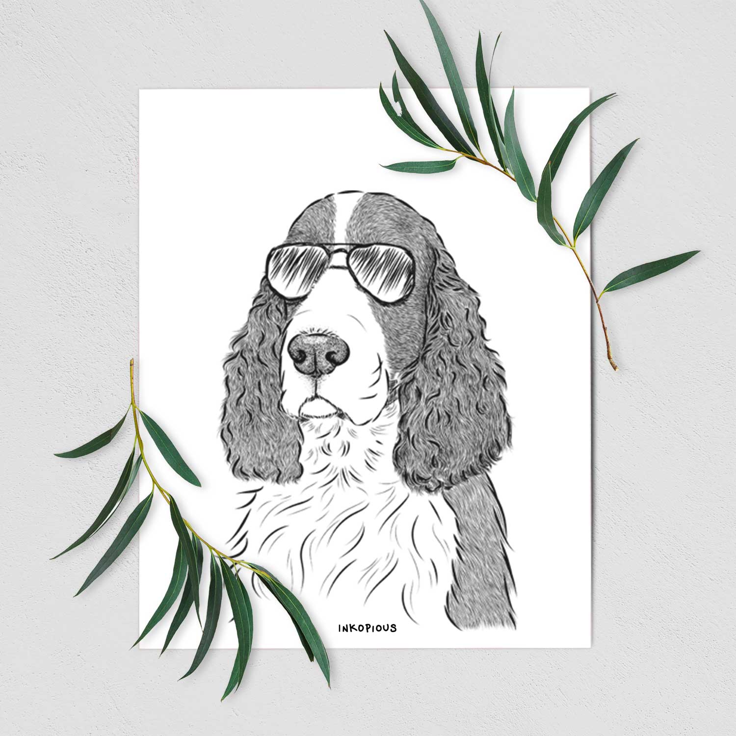 Quincy the English Springer Spaniel Art Print