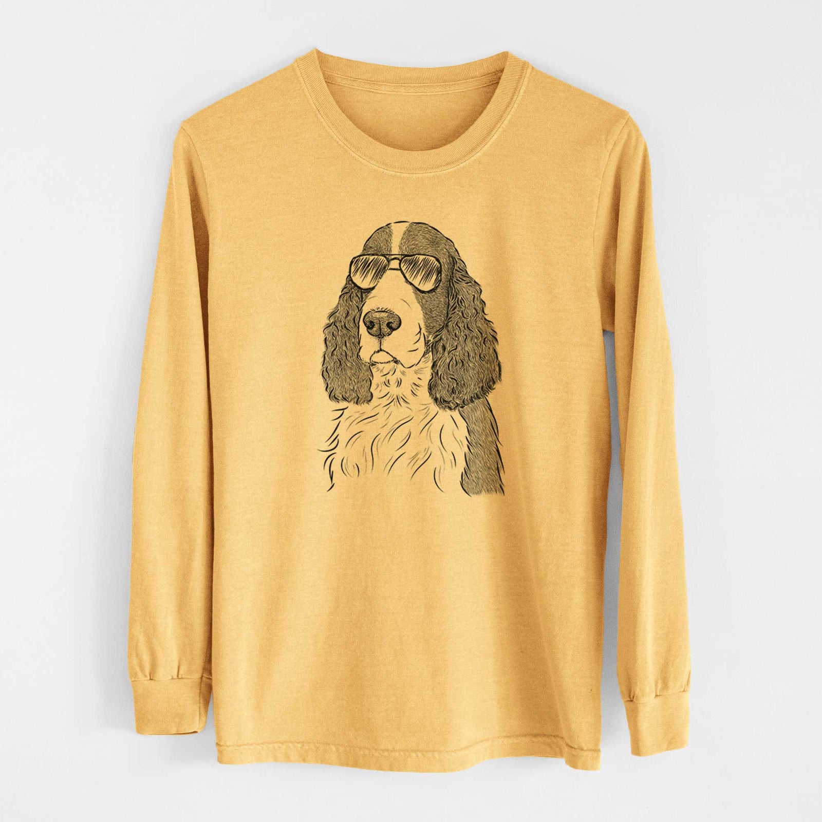 Aviators Quincy the English Springer Spaniel - Heavyweight 100% Cotton Long Sleeve