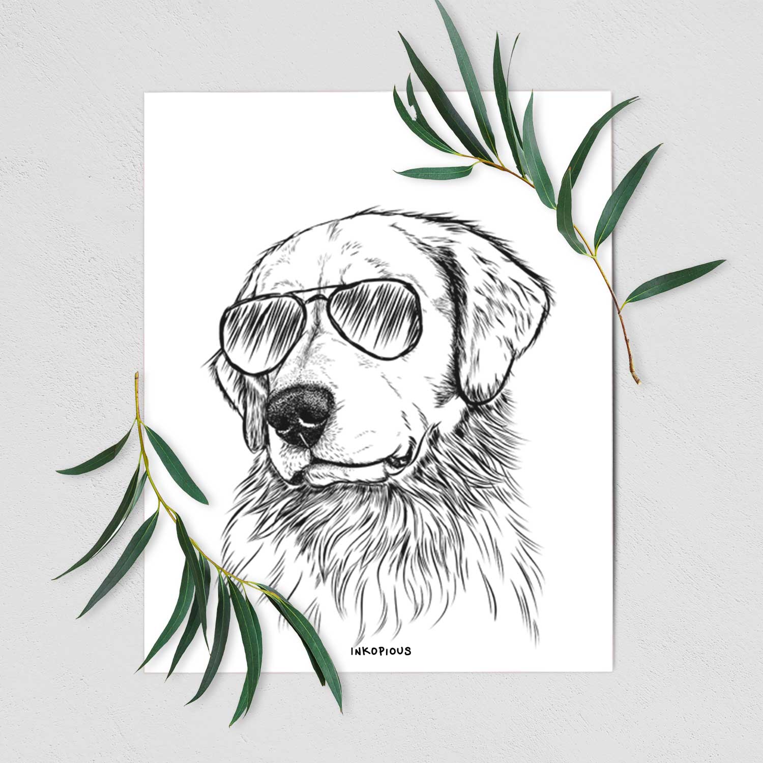 Quinn the Golden Retriever Art Print