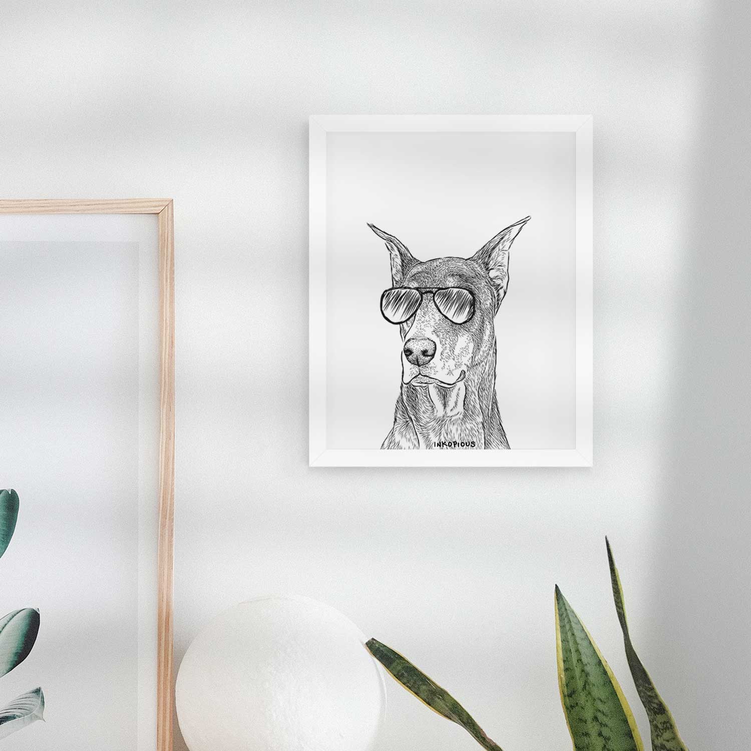 RJ the Doberman Pinscher Art Print