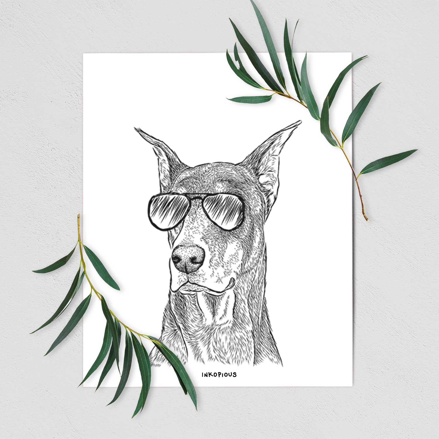 RJ the Doberman Pinscher Art Print