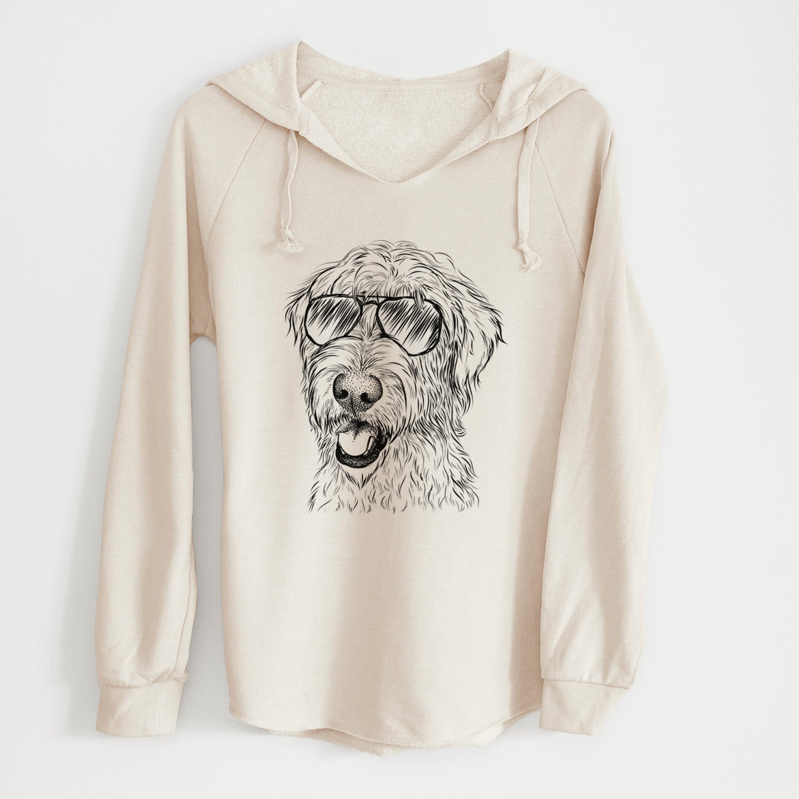 Aviator Ragnar the Irish Wolfhound - Cali Wave Hooded Sweatshirt