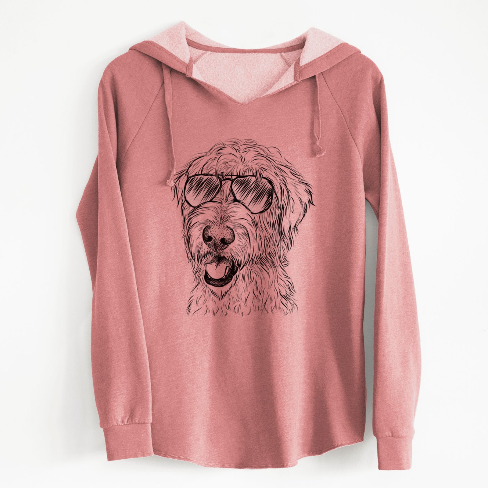 Aviator Ragnar the Irish Wolfhound - Cali Wave Hooded Sweatshirt