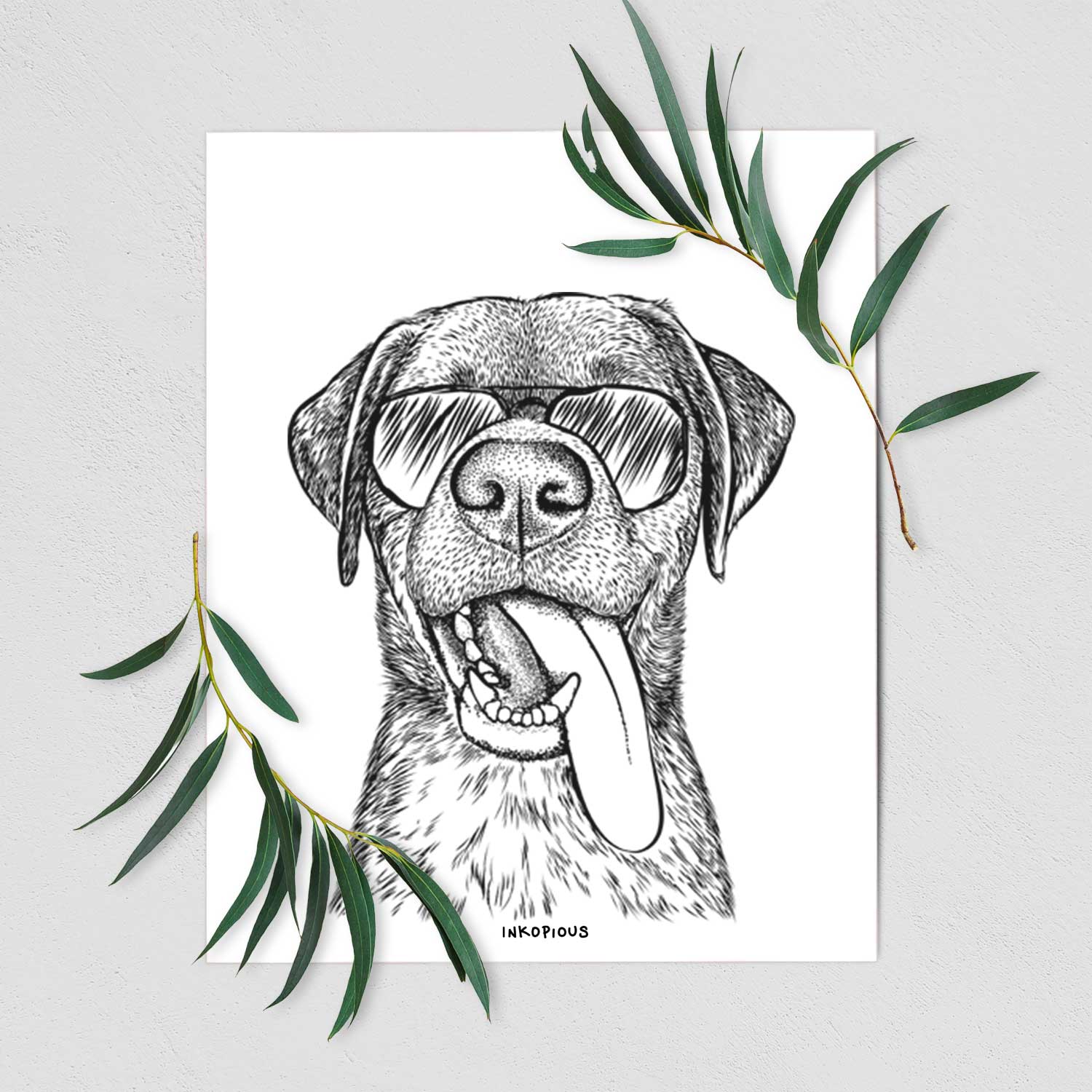 Reese the Mixed Breed Art Print