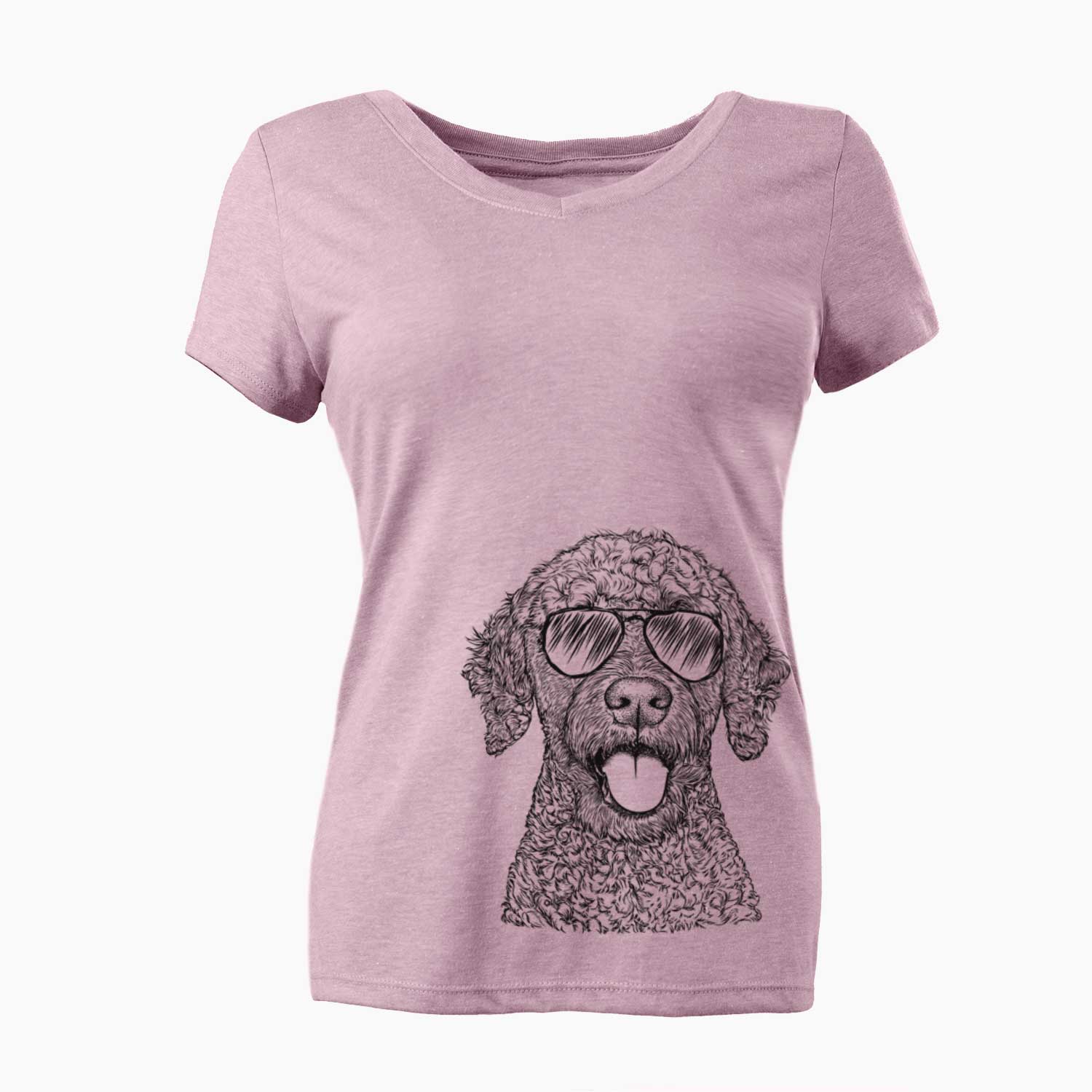 Aviator Reina the Spanish Water Dog - Women's V-neck Shirt