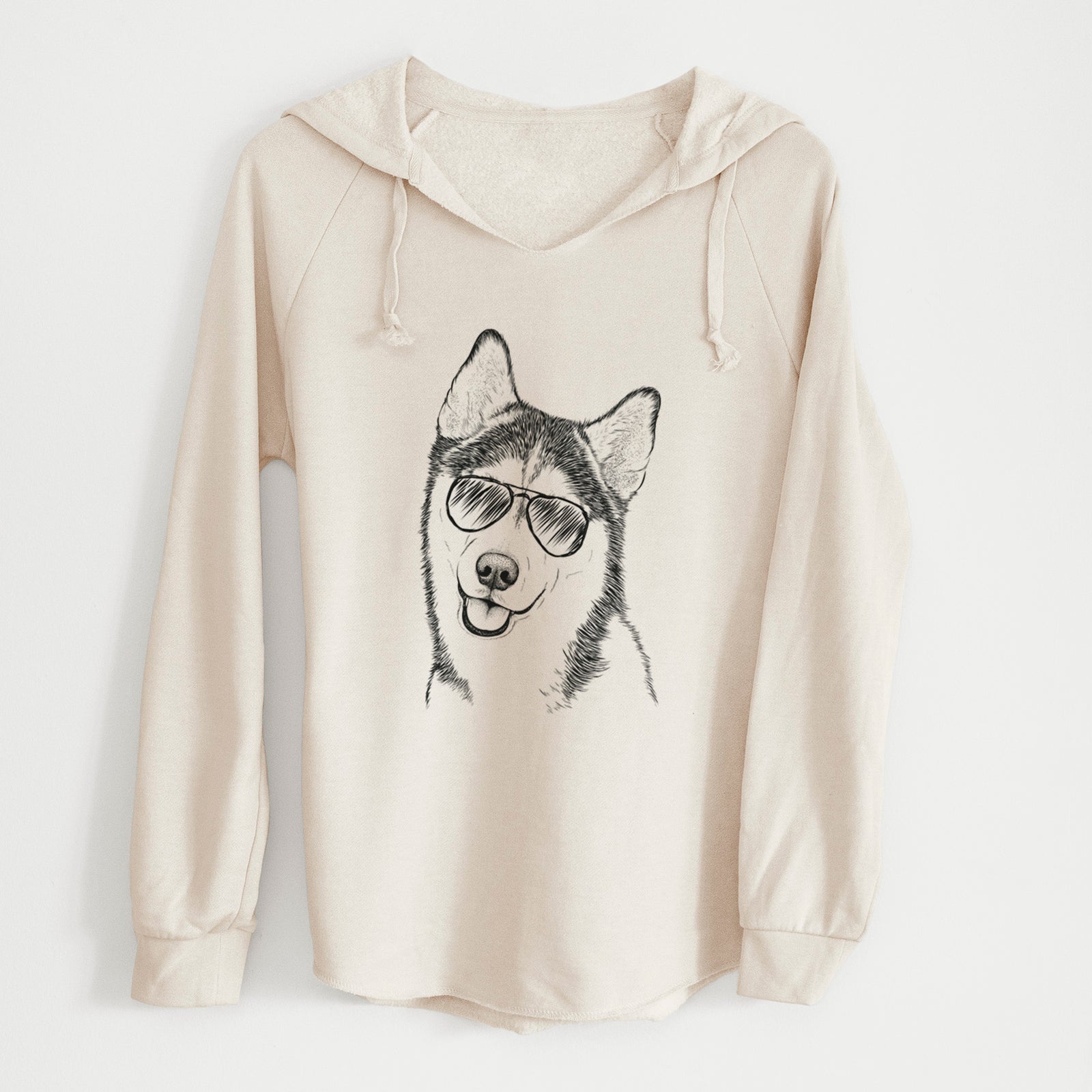 Aviator Remmie the Siberian Husky - Cali Wave Hooded Sweatshirt