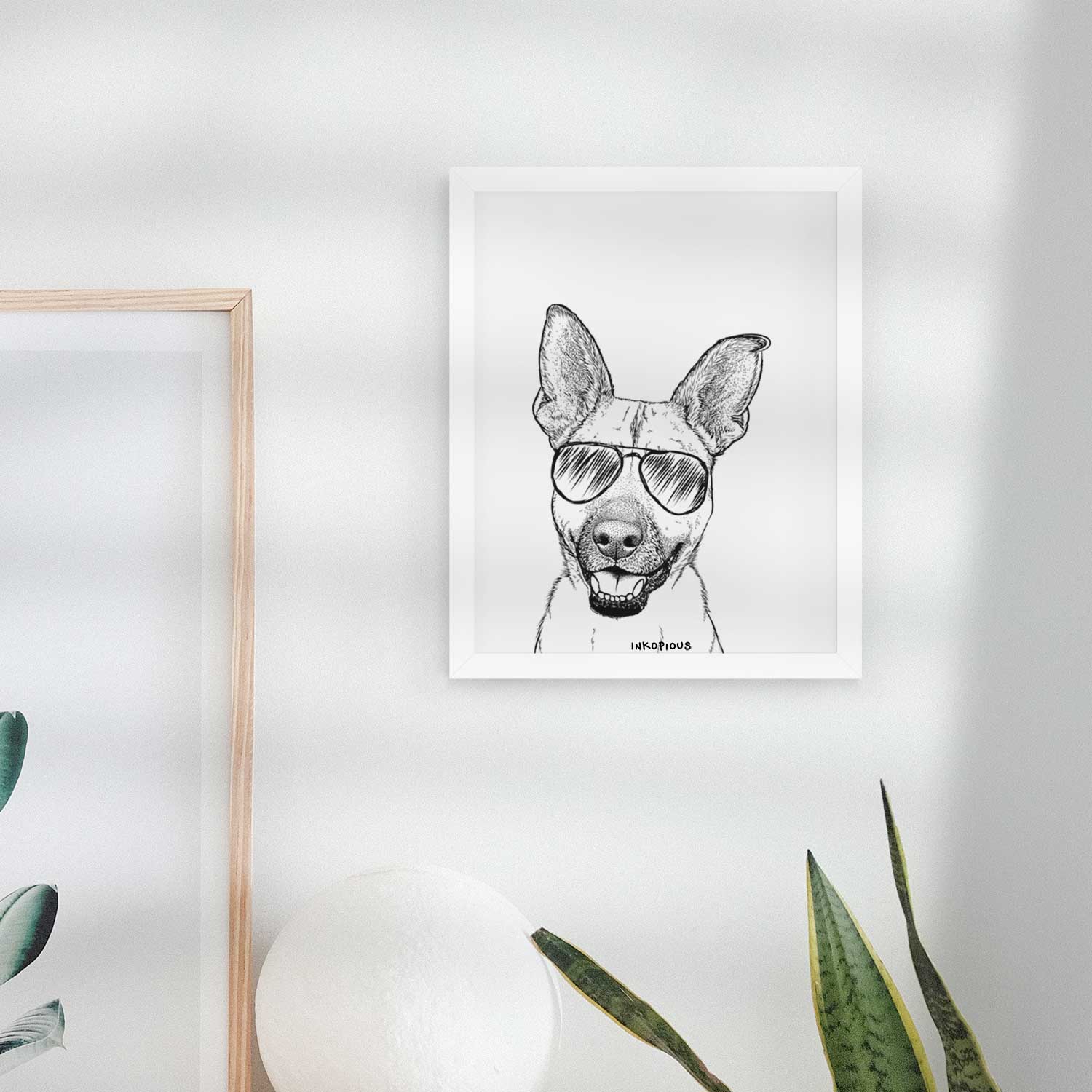 Remus the German Shepherd Mix Art Print