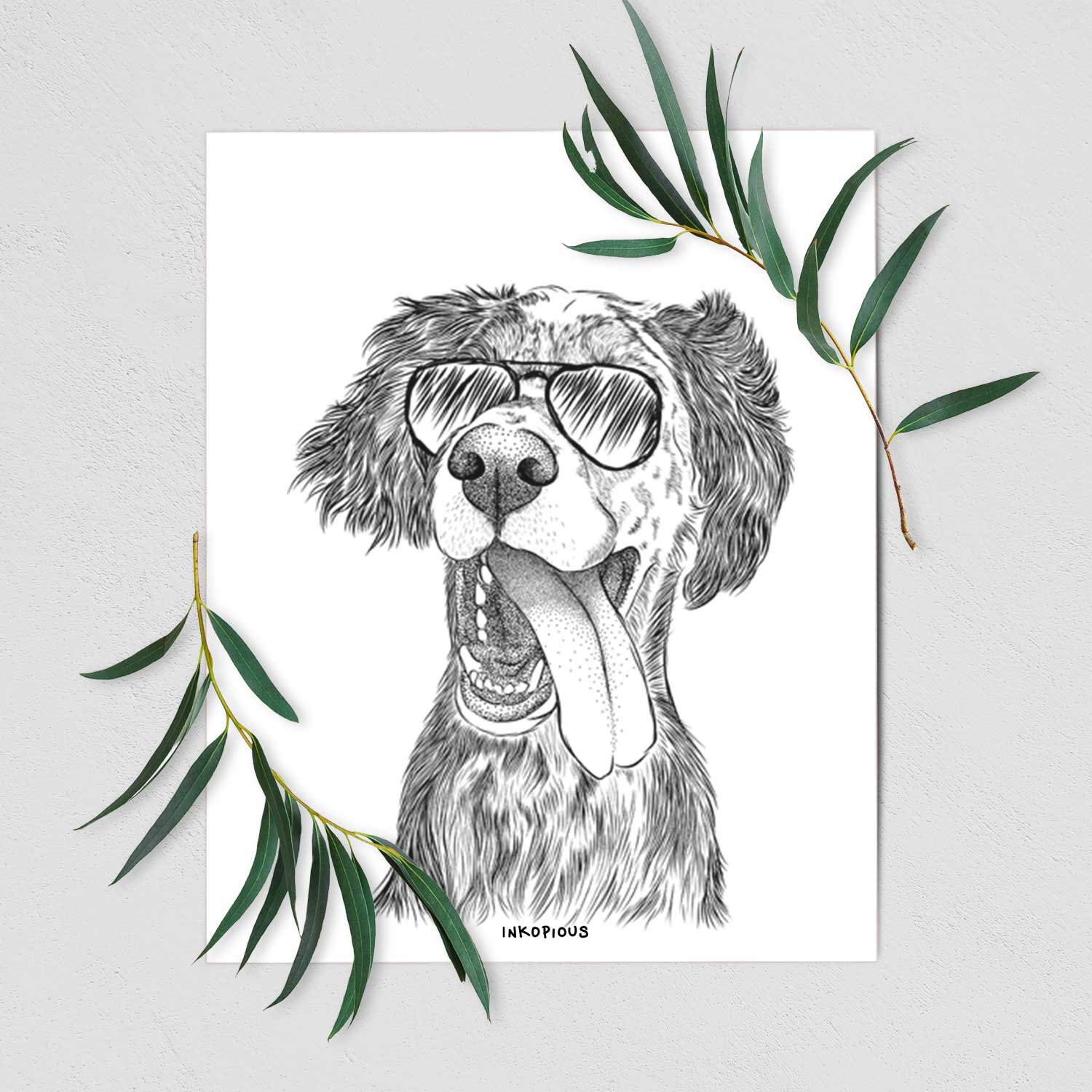 Renly the English Setter Art Print