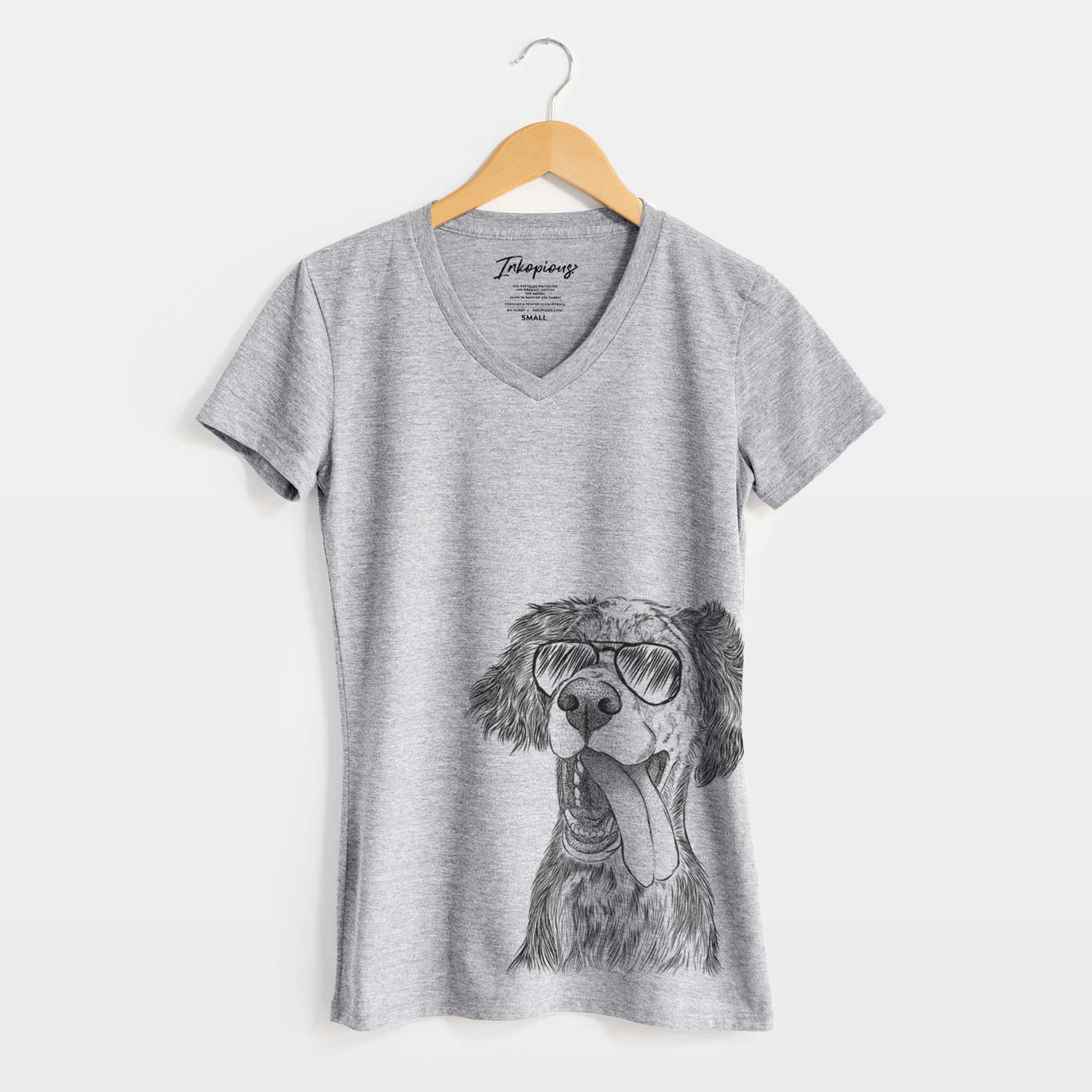 Aviator Renly the English Setter - Women's V-neck Shirt
