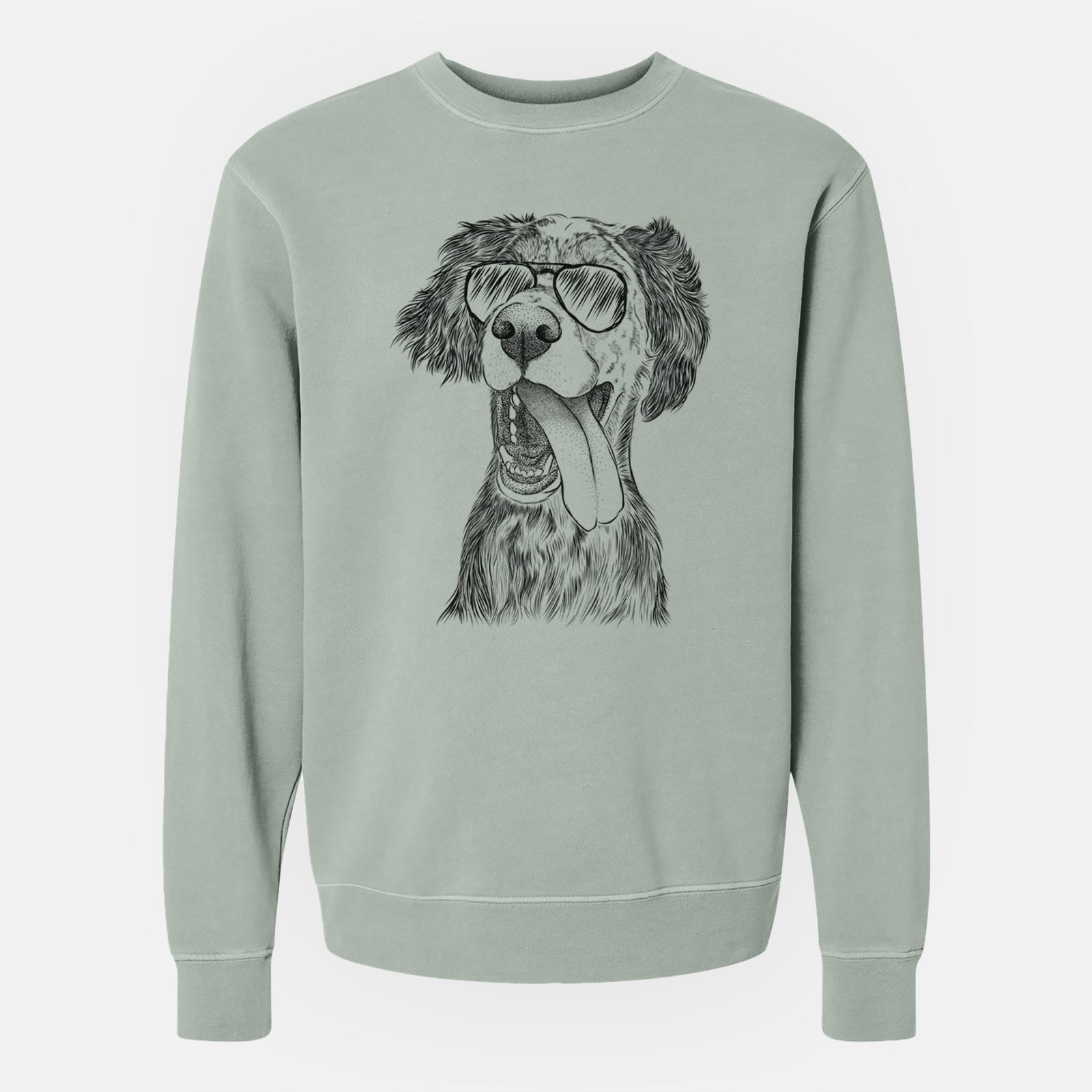 Aviator Renly the English Setter - Unisex Pigment Dyed Crew Sweatshirt