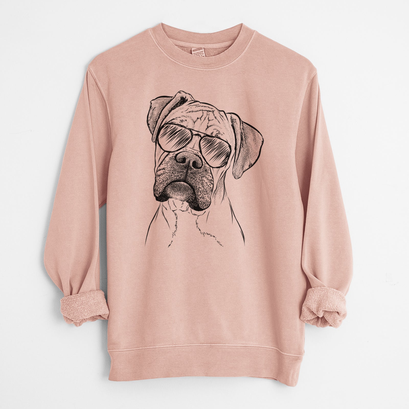 Aviator Reuby the Boxer - Unisex Pigment Dyed Crew Sweatshirt