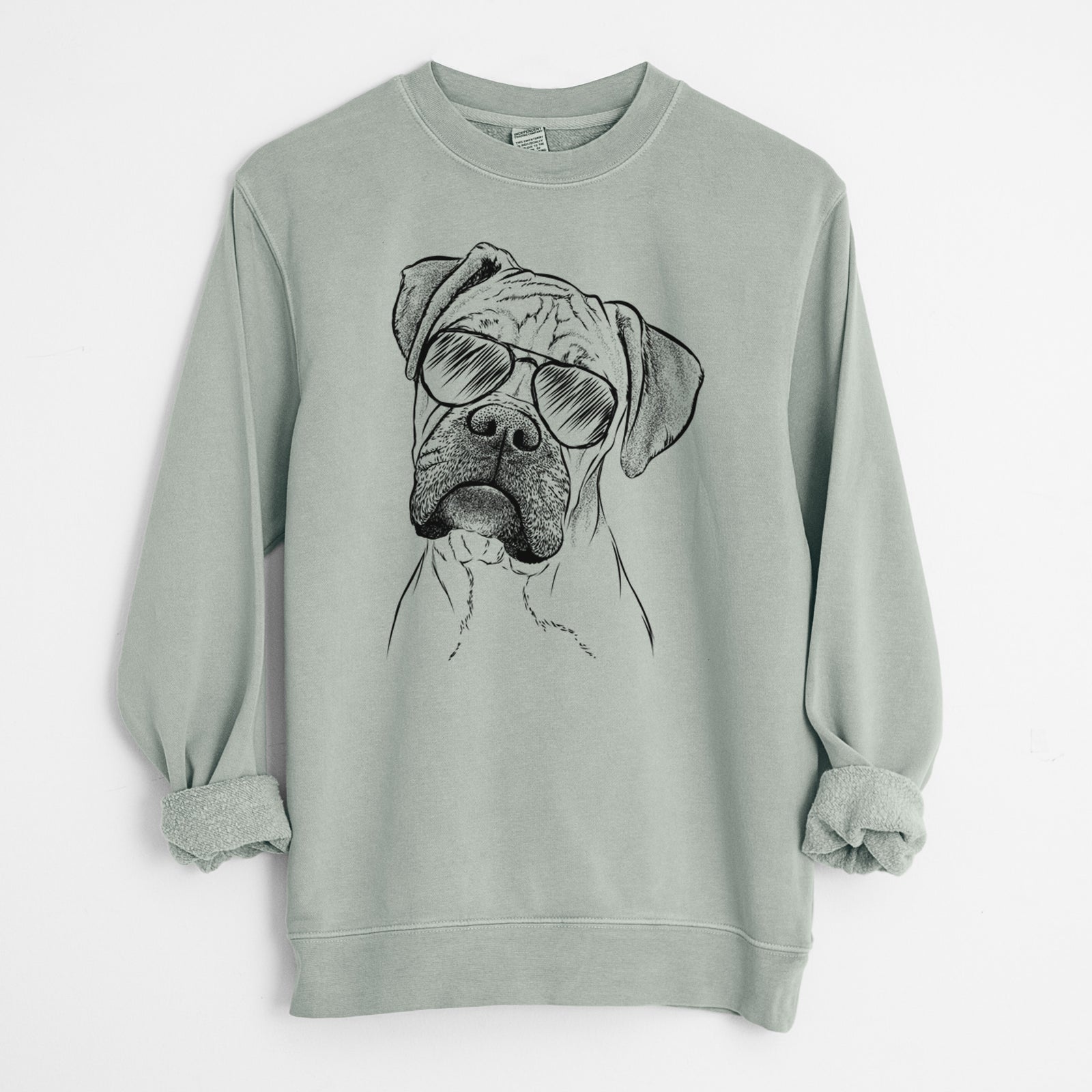 Aviator Reuby the Boxer - Unisex Pigment Dyed Crew Sweatshirt