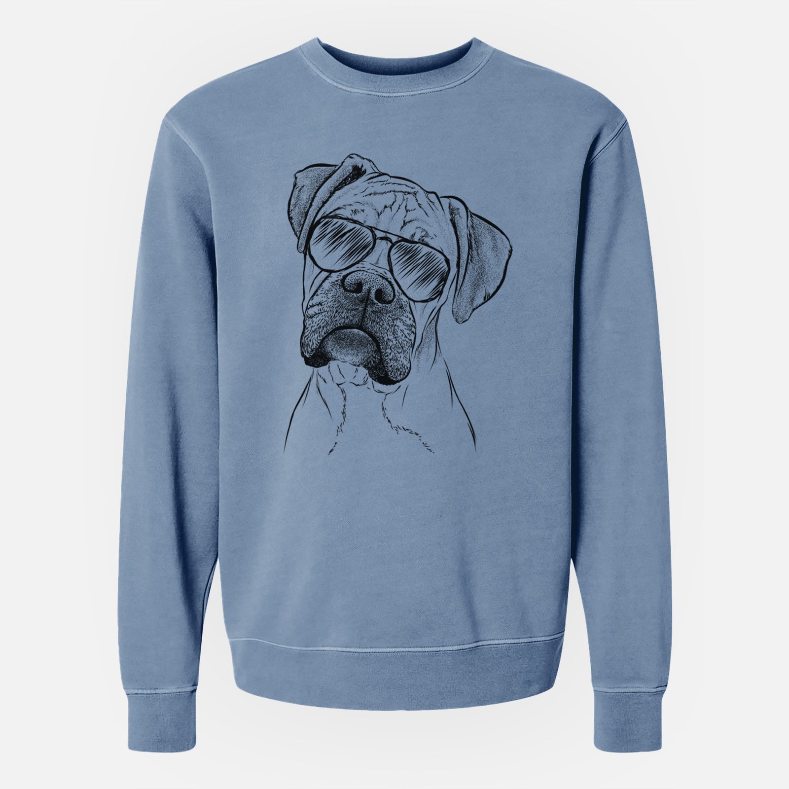 Aviator Reuby the Boxer - Unisex Pigment Dyed Crew Sweatshirt