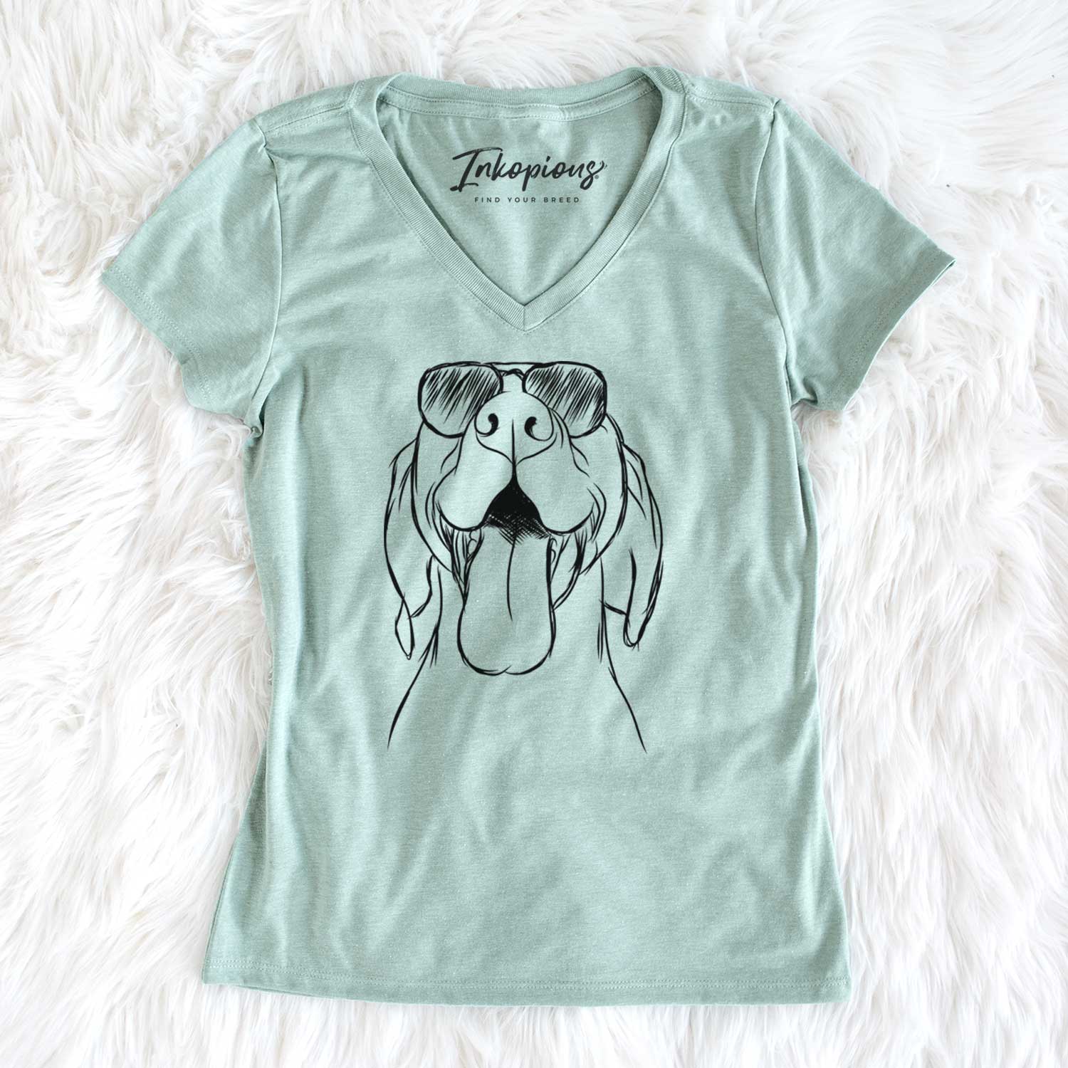 Aviator Rhys the Vizsla - Women's V-neck Shirt