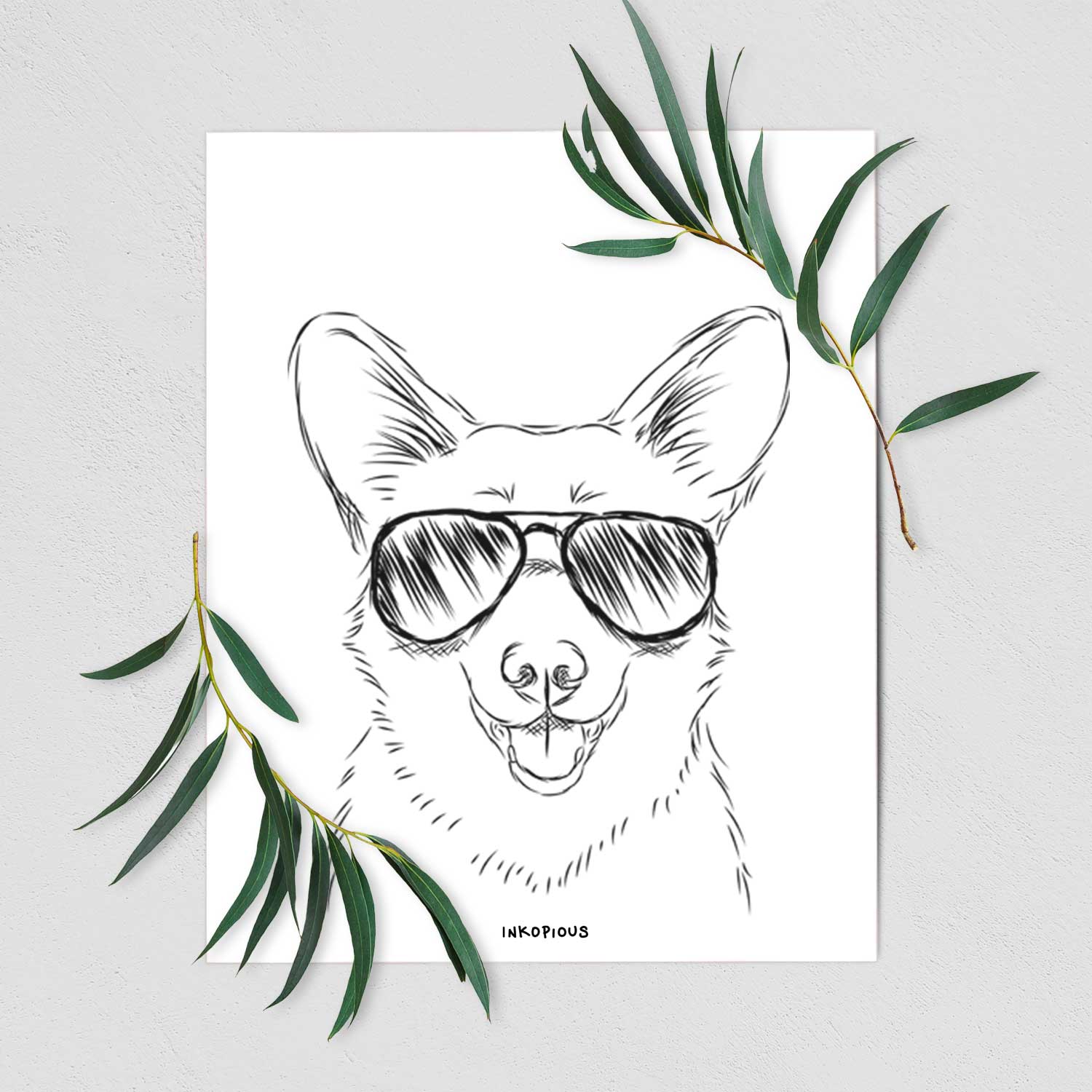 Ricco the Corgi Art Print