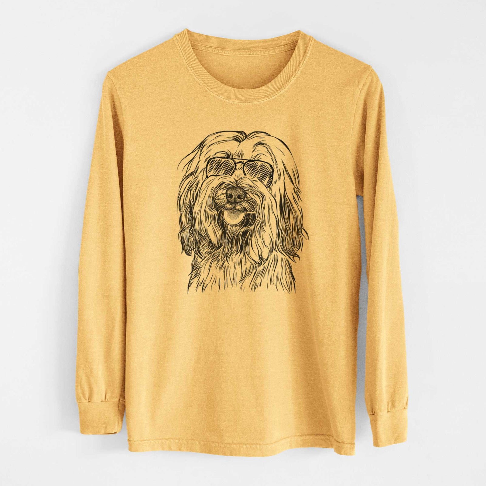 Aviators Rime the Tibetan Terrier - Heavyweight 100% Cotton Long Sleeve