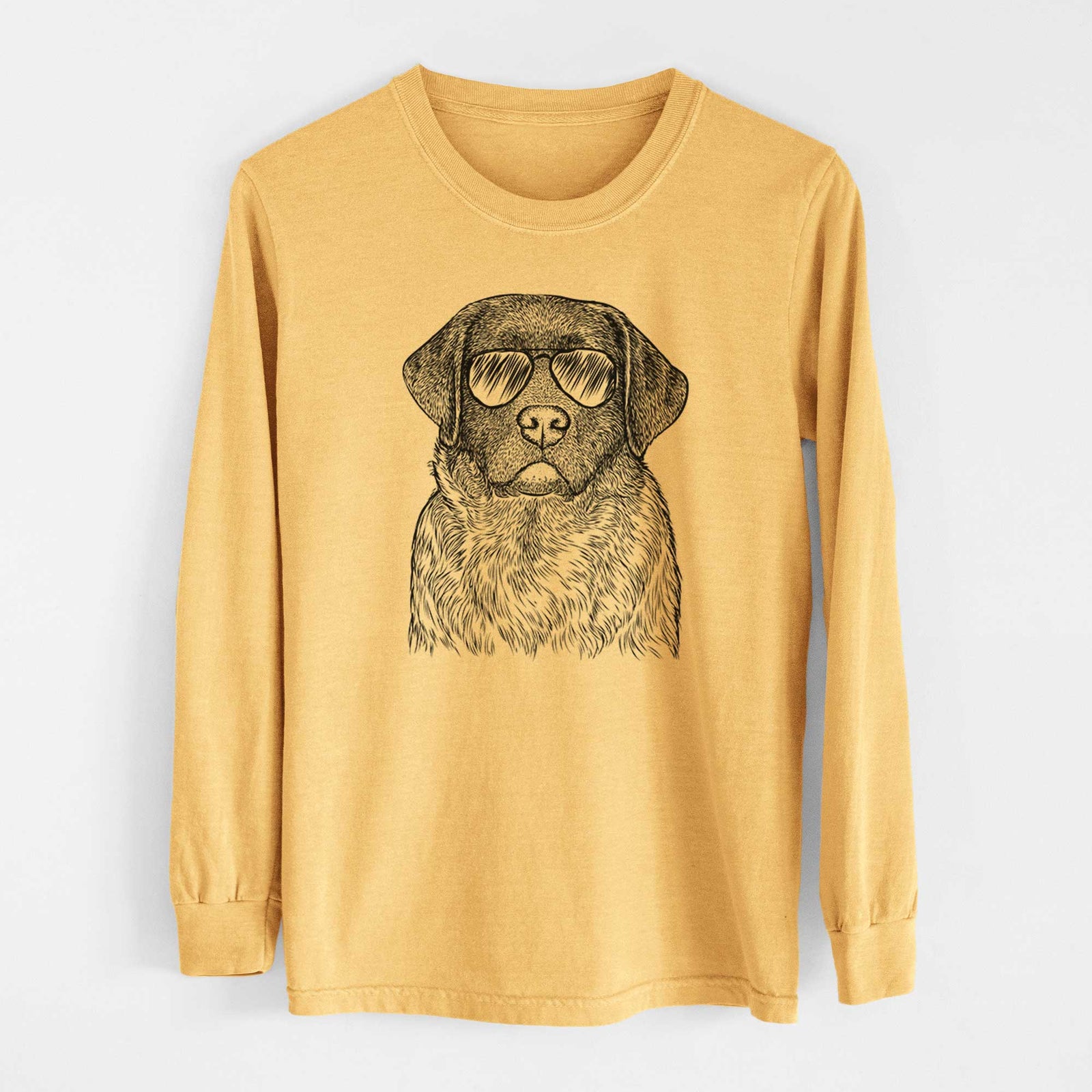 Aviators River the English Labrador Retriever - Heavyweight 100% Cotton Long Sleeve
