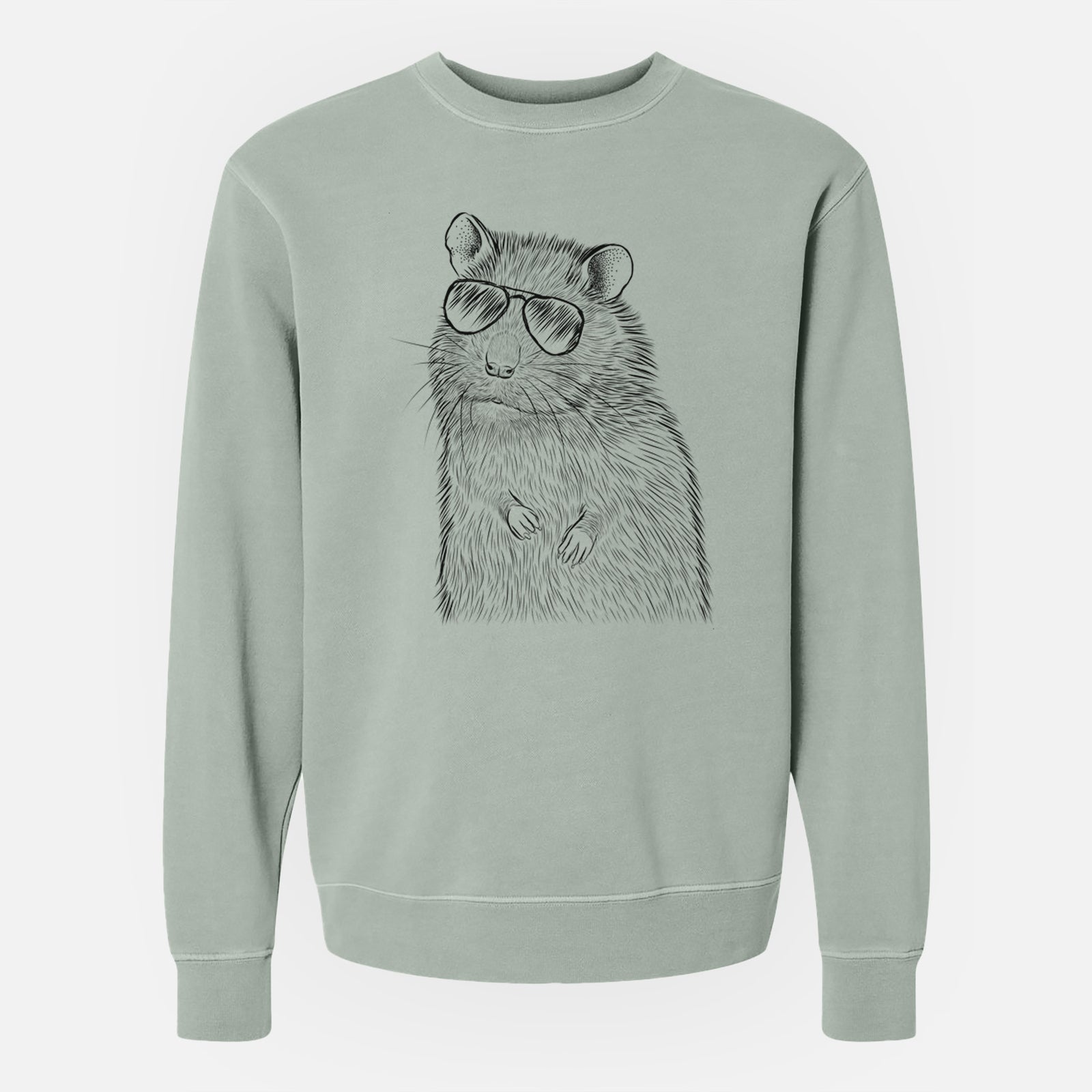 Aviator Rizzo the Rat - Unisex Pigment Dyed Crew Sweatshirt