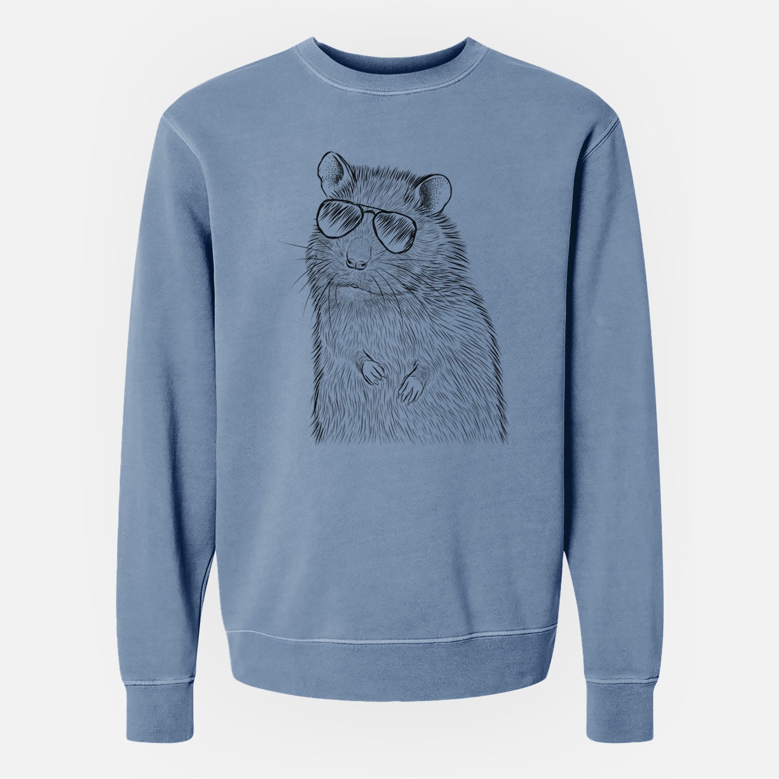 Aviator Rizzo the Rat - Unisex Pigment Dyed Crew Sweatshirt