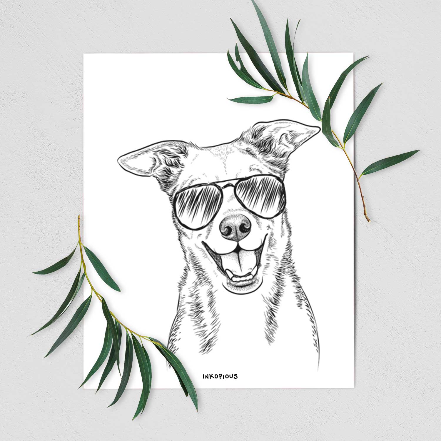 Rocco the Mixed Breed Art Print