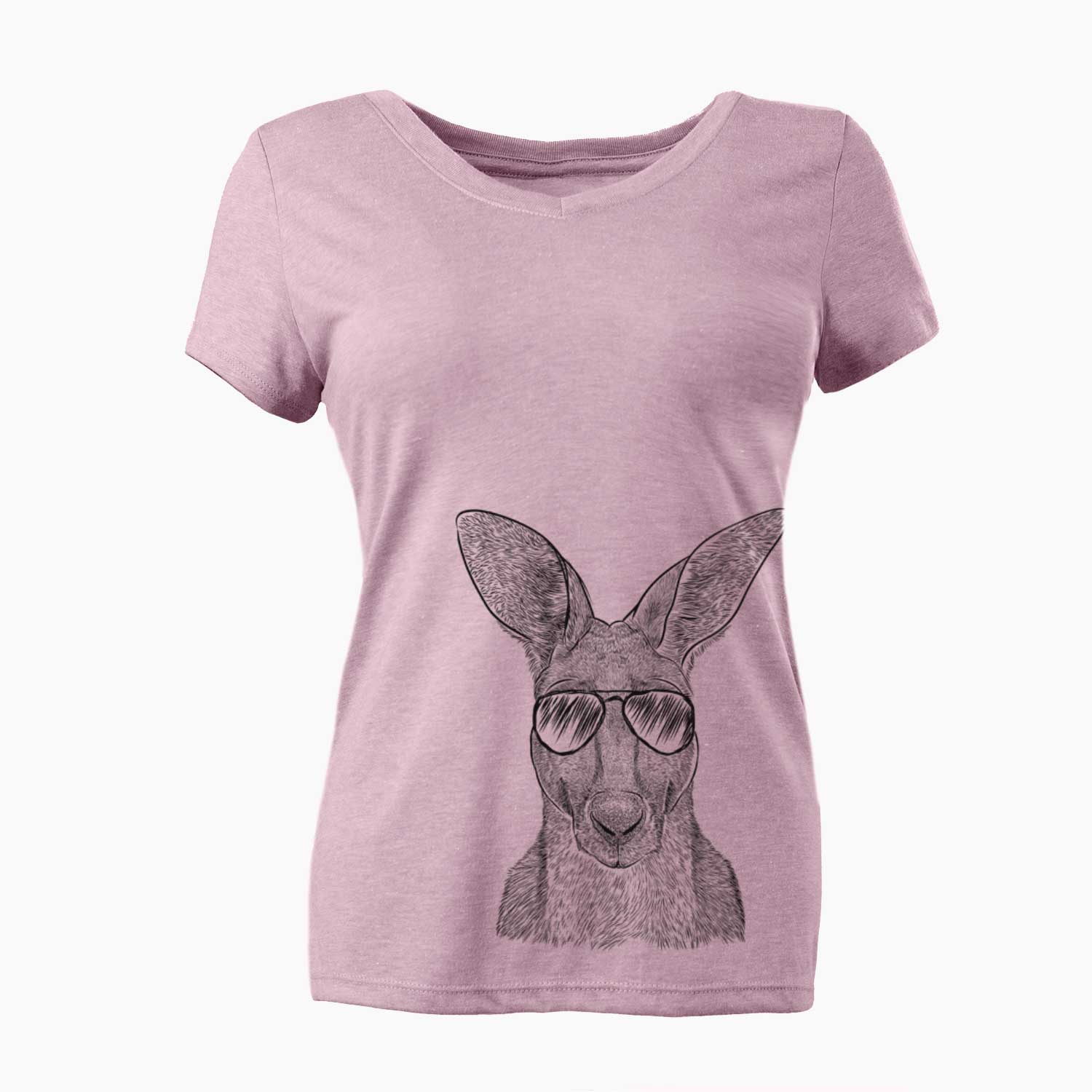 Aviator Roger the Red Kangaroo - Women's V-neck Shirt