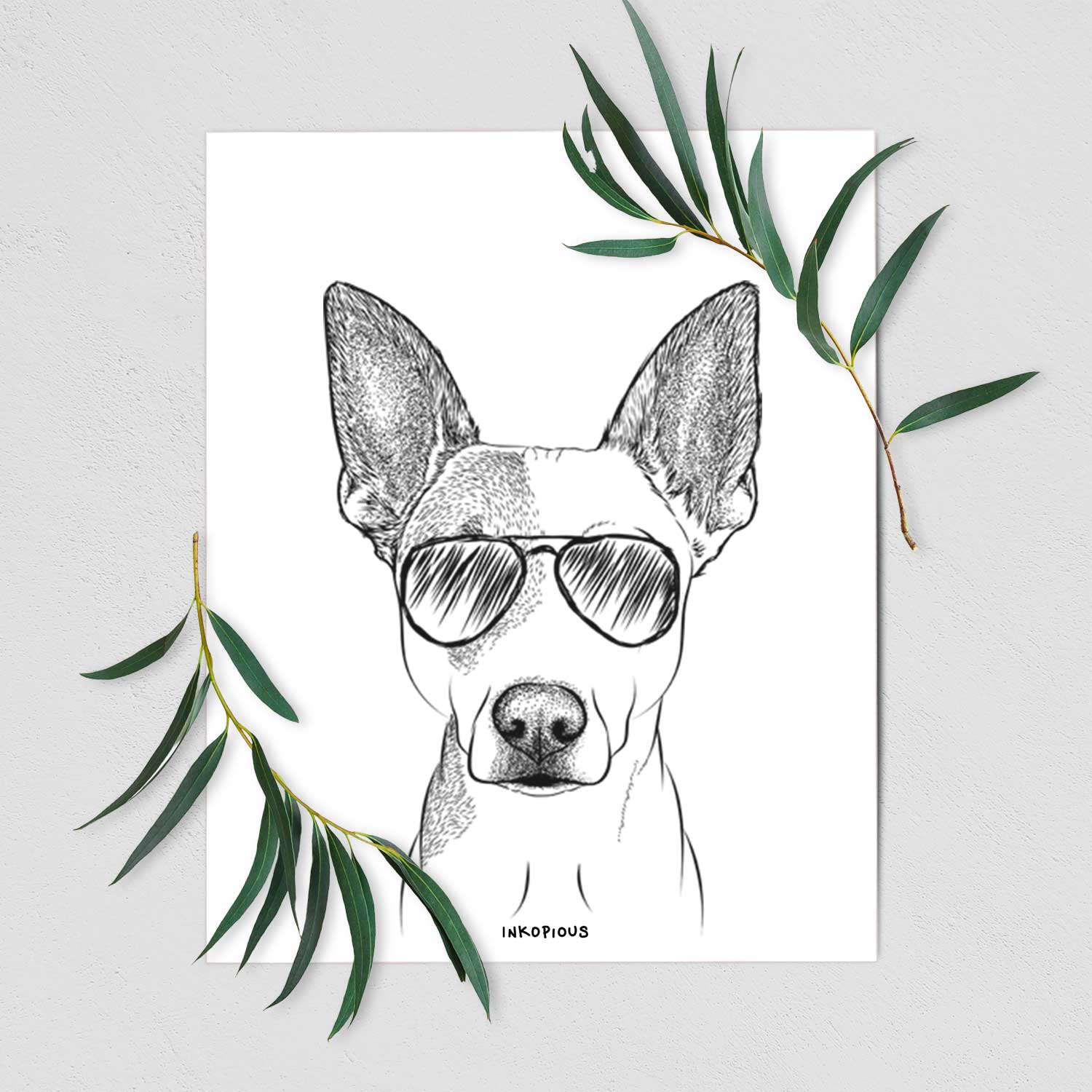 Roo the Mixed Breed Art Print