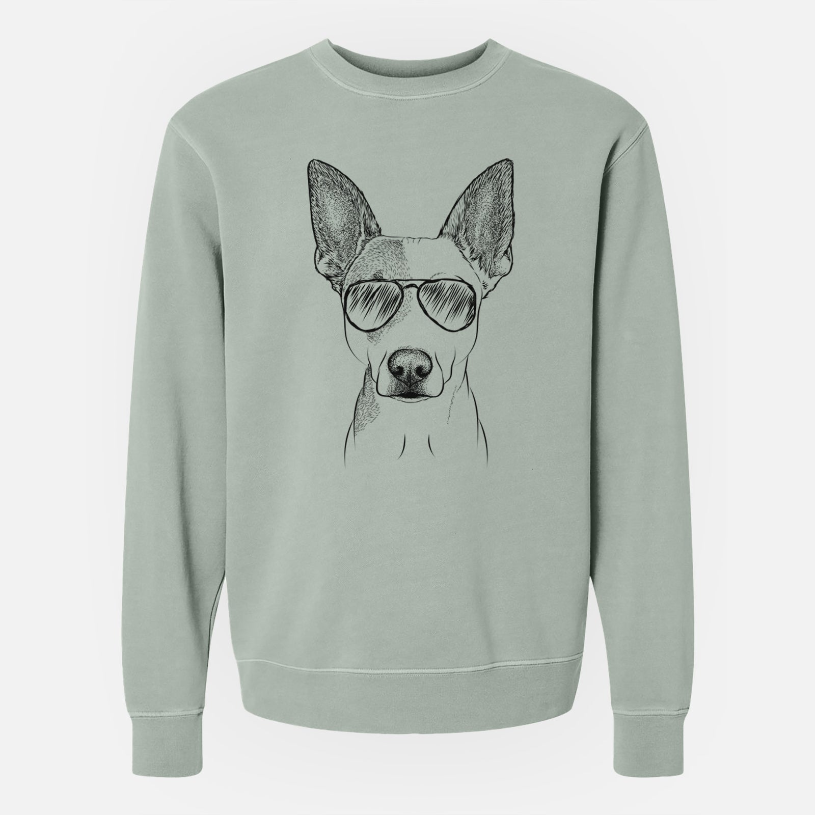 Aviator Roo the Mixed Breed - Unisex Pigment Dyed Crew Sweatshirt