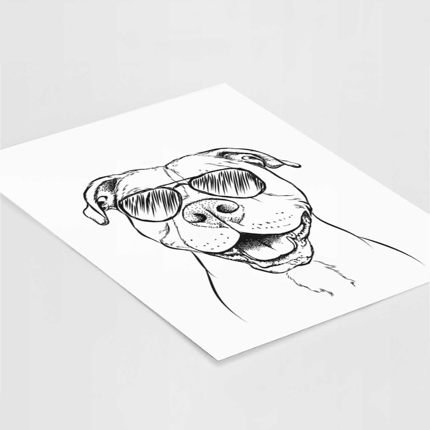 Roscoe the Pitbull Art Print