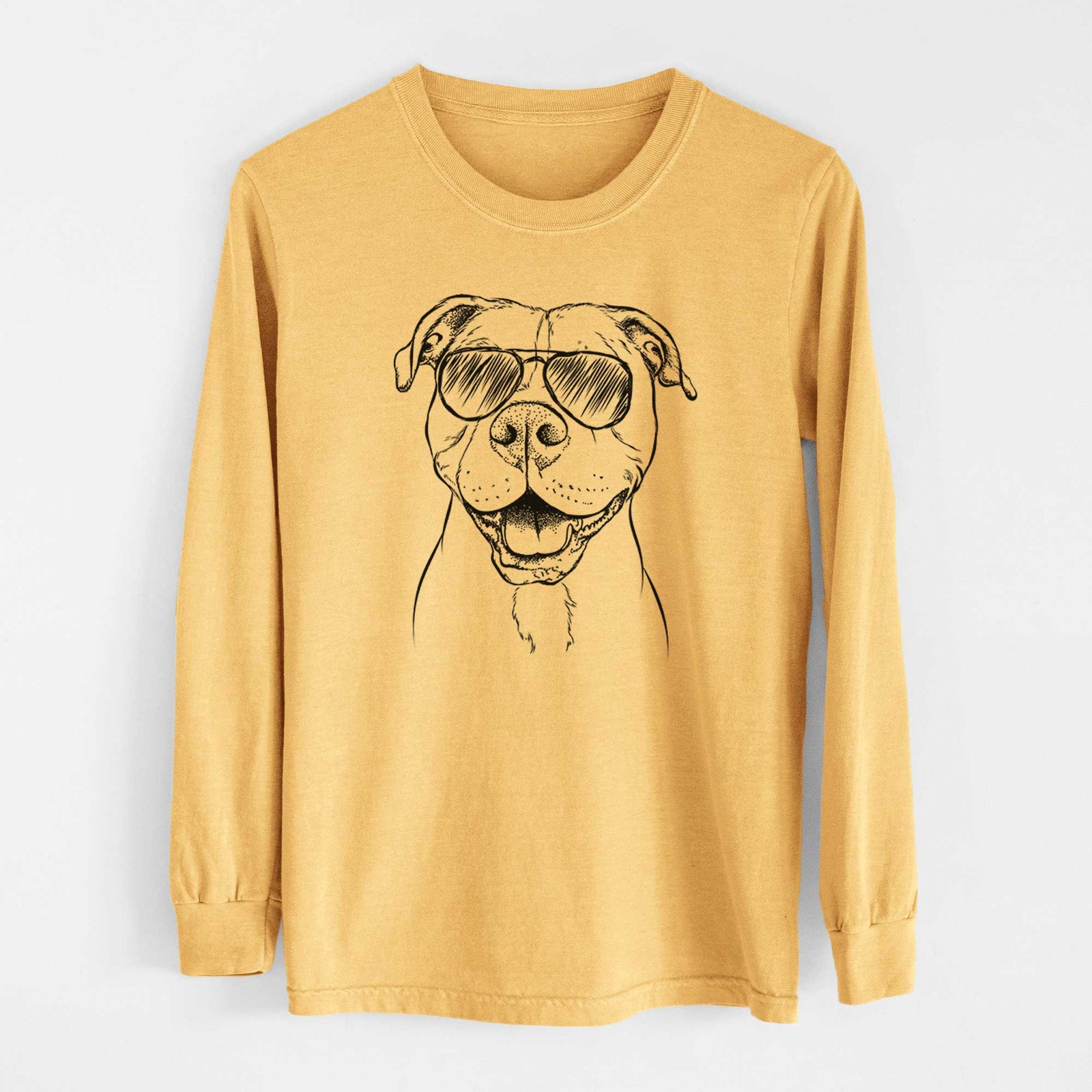Aviators Roscoe the Pitbull - Heavyweight 100% Cotton Long Sleeve