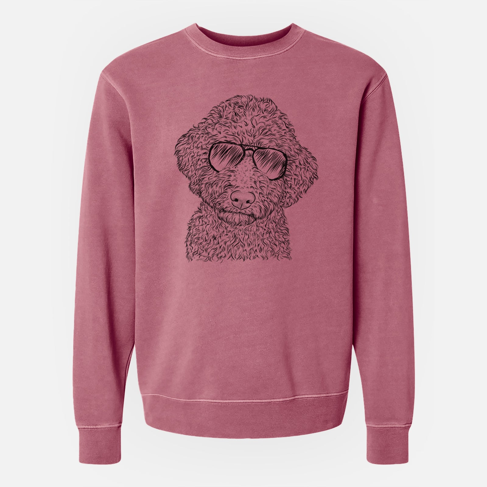 Aviator Ross the Lagotto Romagnolo - Unisex Pigment Dyed Crew Sweatshirt