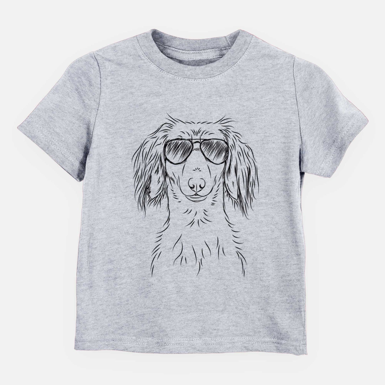 Aviator Roux the Long Haired Dachshund - Kids/Youth/Toddler Shirt