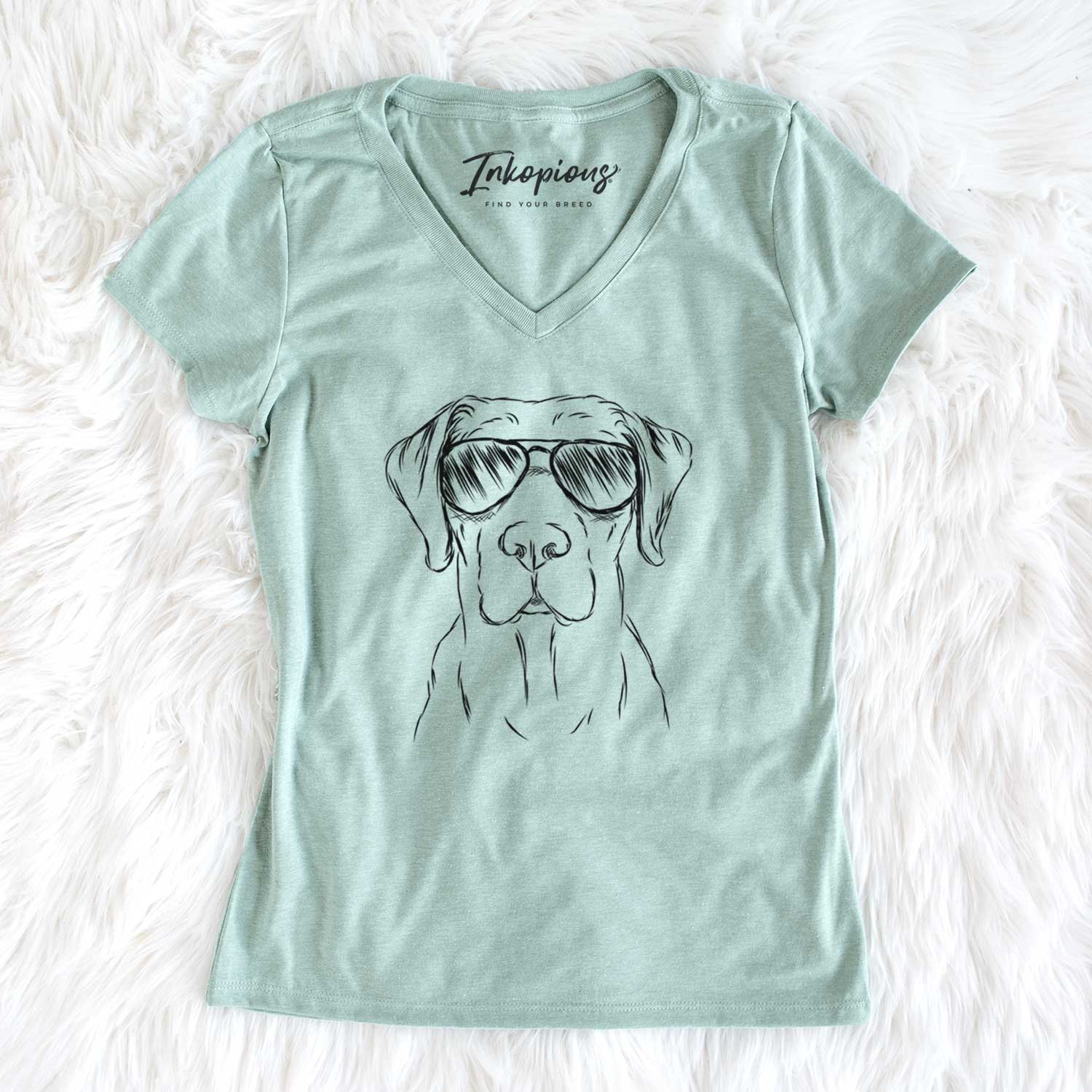 Aviator Rowdy the Labrador Retriever - Women's V-neck Shirt