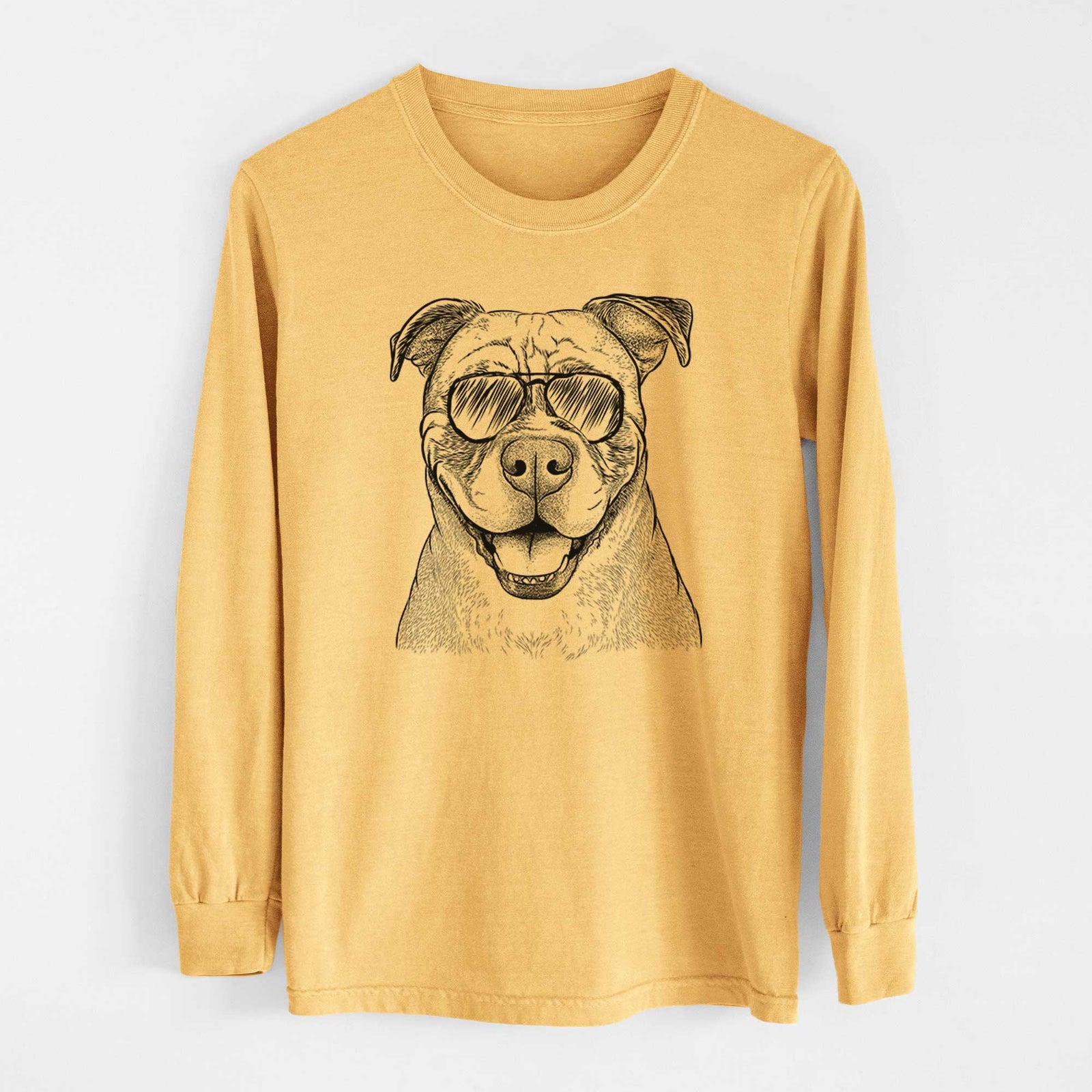 Aviators Rufus the American Bulldog - Heavyweight 100% Cotton Long Sleeve