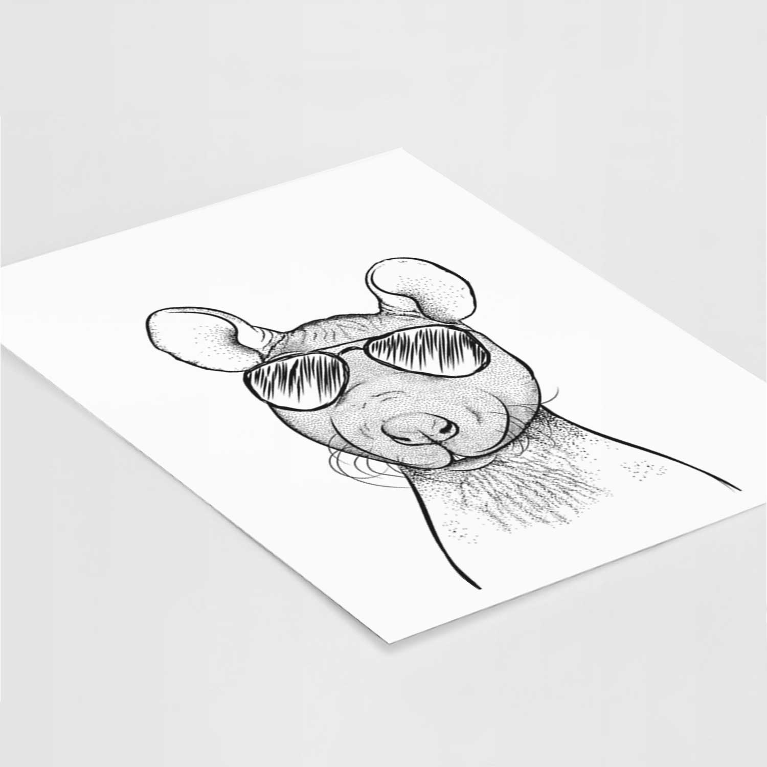 Ruthie the Hairless Rat Art Print
