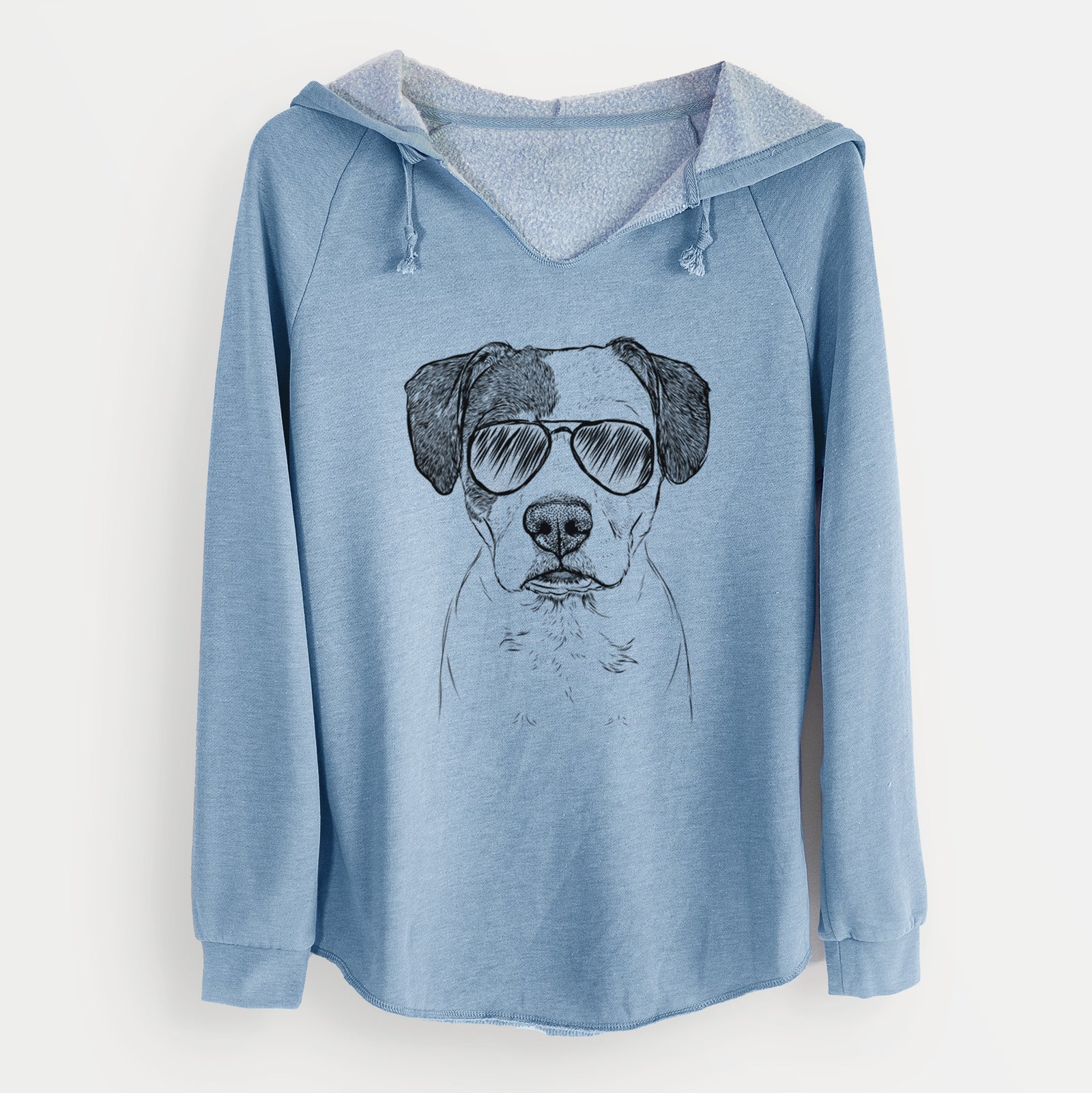 Aviator Ryleigh the Beagle Pitbull Mix - Cali Wave Hooded Sweatshirt